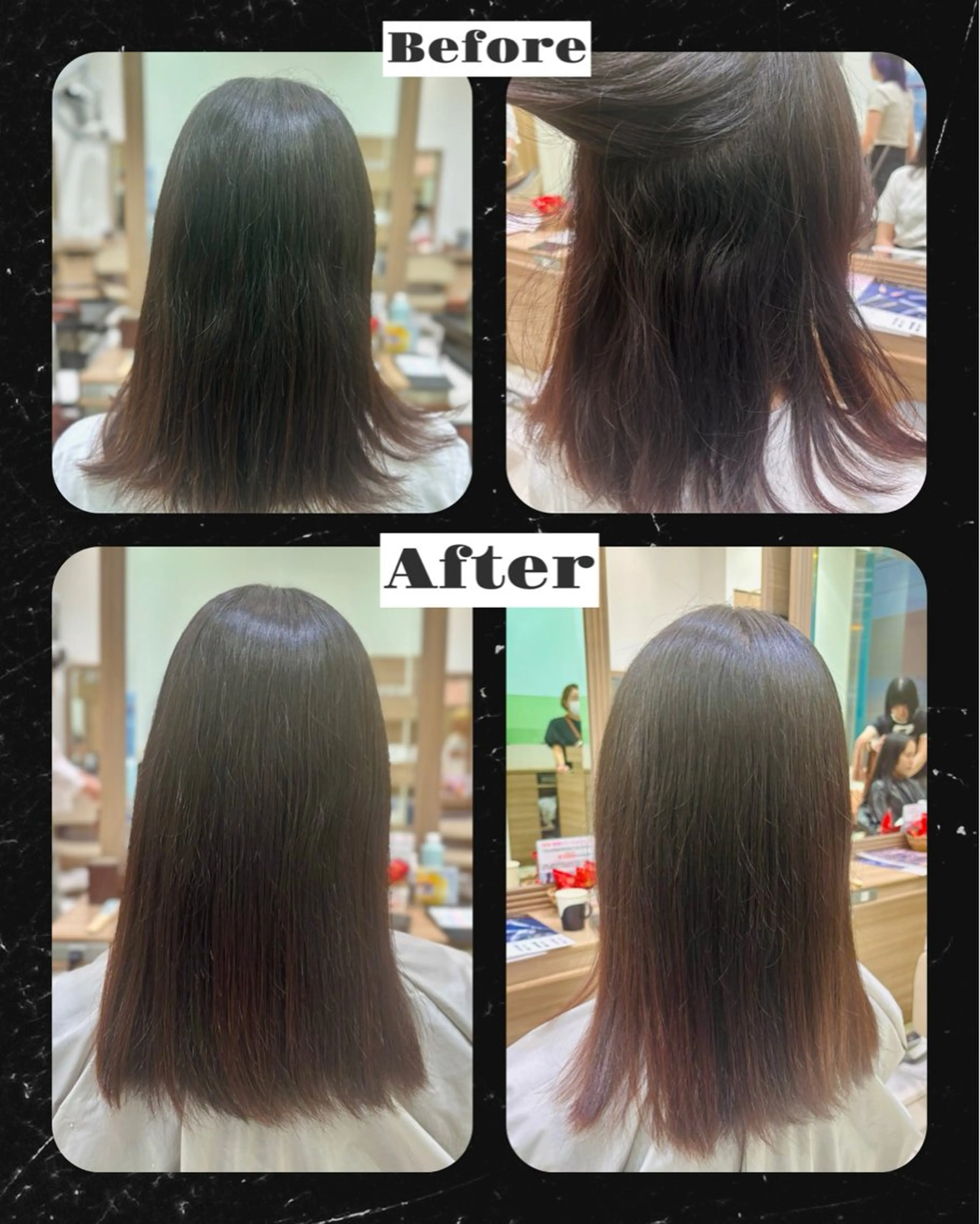 セミロング 縮毛矯正 鈴木かのん /ミニモ限定クーポンのヘアスタイル