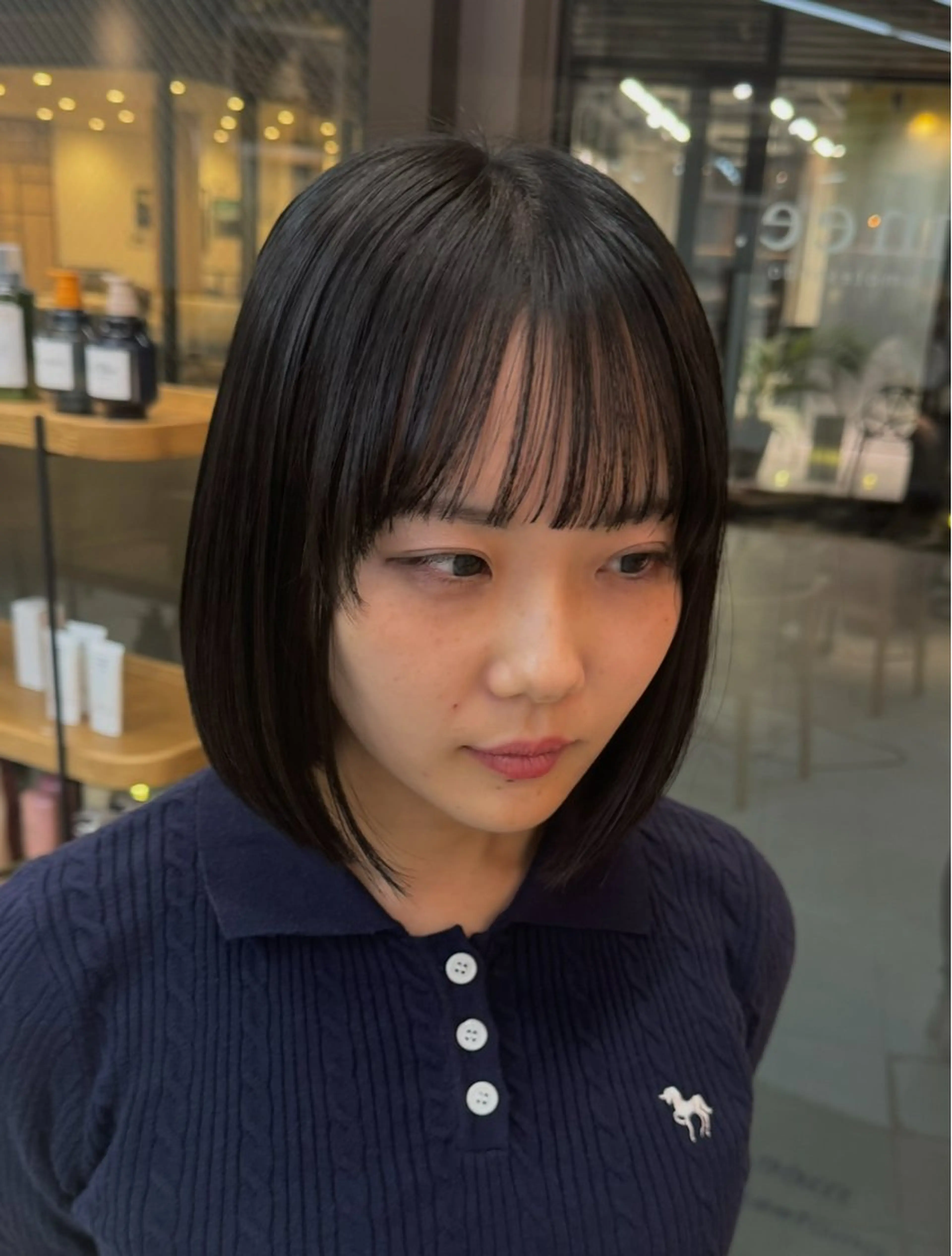 ミディアム 縮毛矯正 mee.所属・透明感カラー /あづき⭐️のヘアスタイル