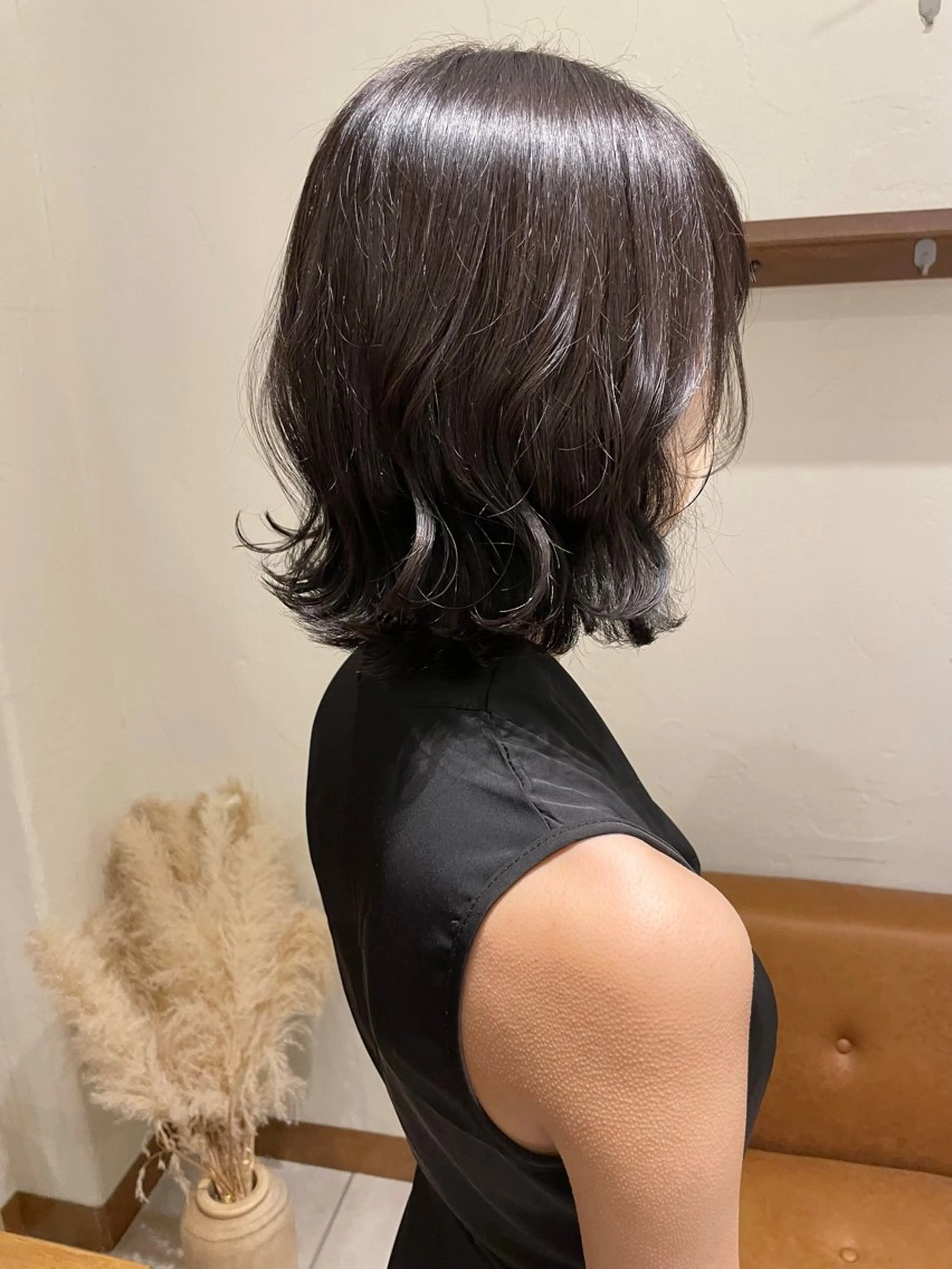 セミロング カラー パーマ 片山千晴✨ツヤ髪 ✨顔まわりカット✨のヘアスタイル