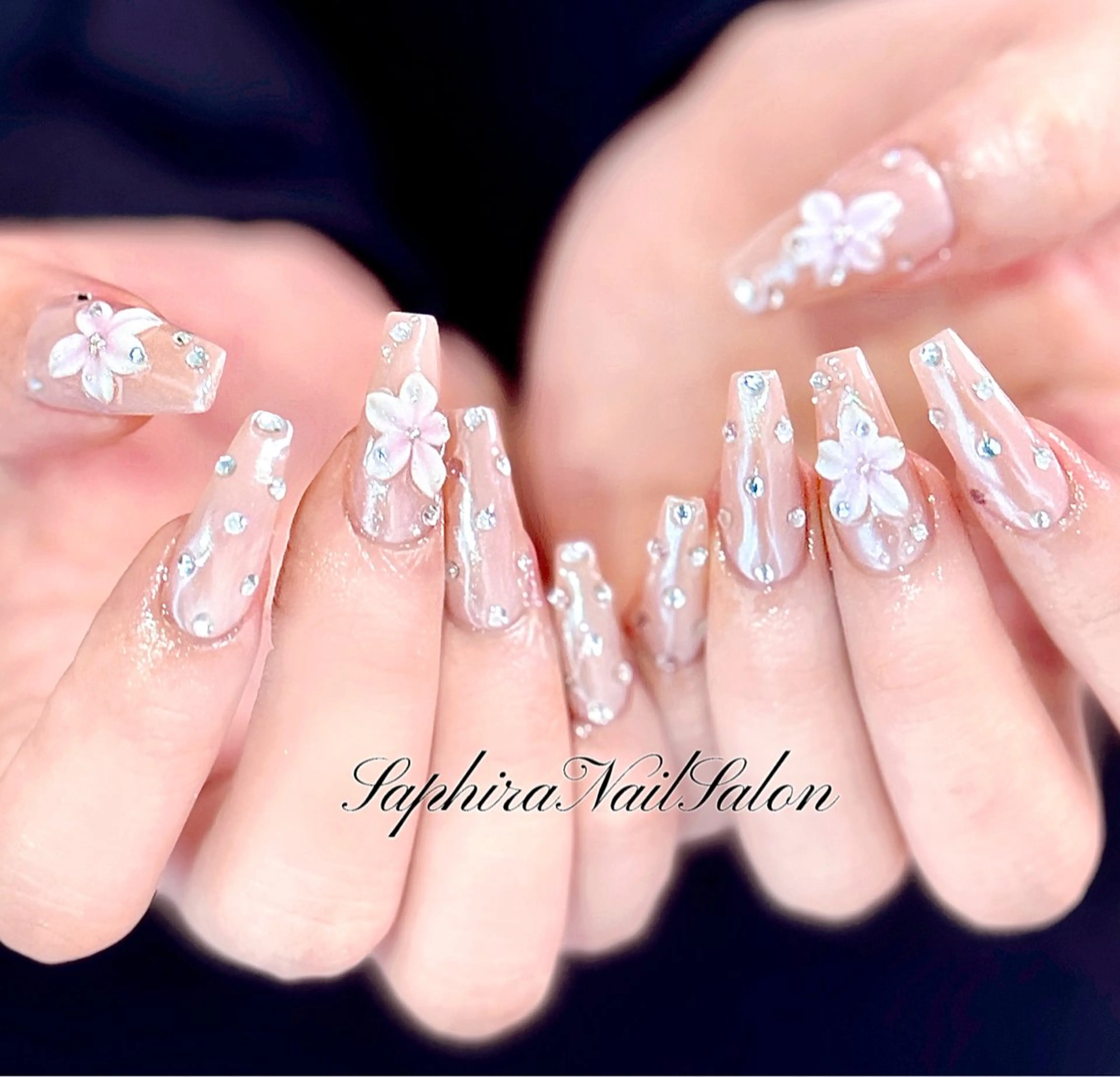 カラー ハンドネイル Saphiraネイル サロン錦糸町のネイルデザイン