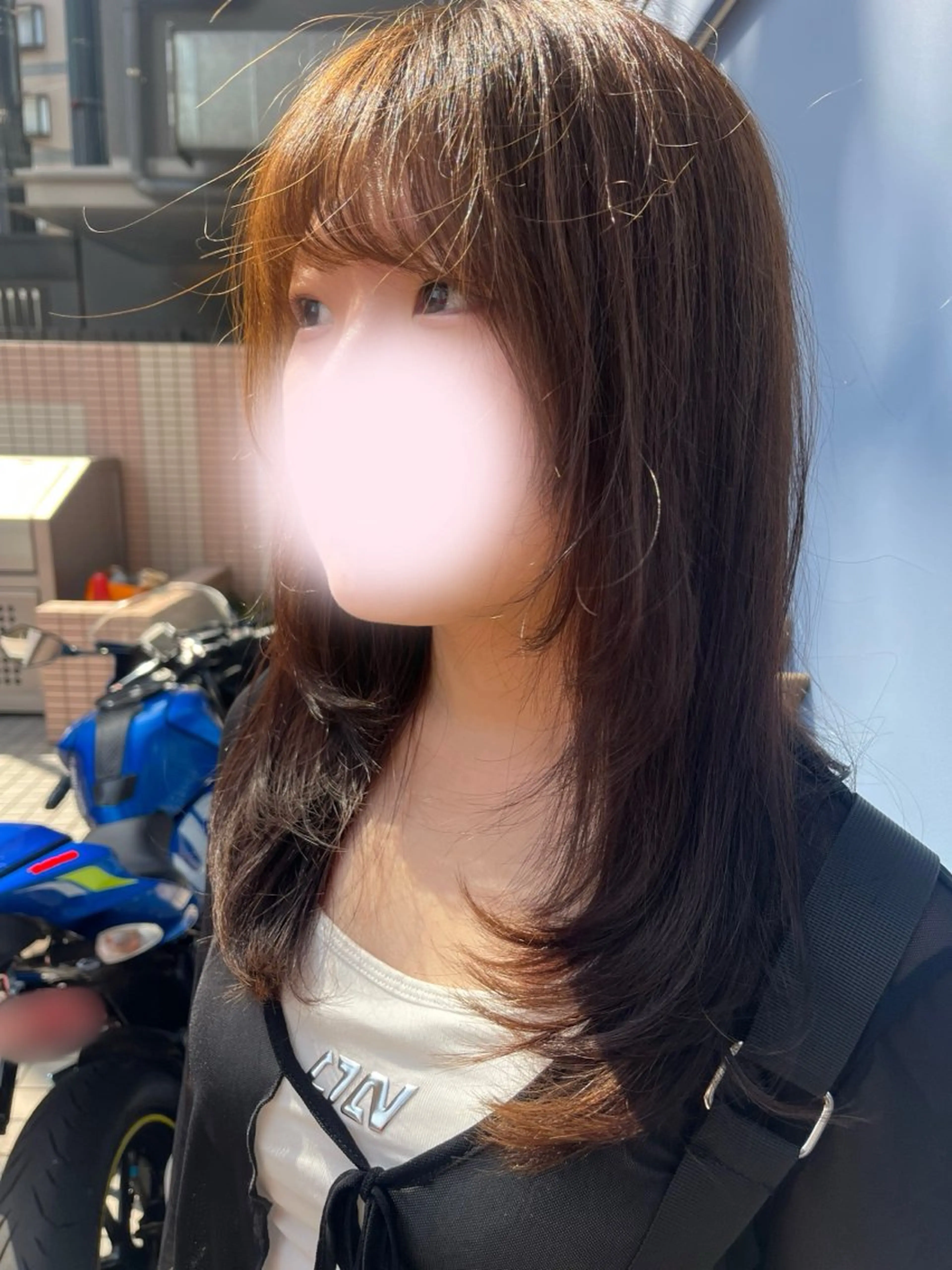 ロング 顔周りカット レイヤーカット ロング 個室美容室miyuu hair&spa所属・加藤 あおいのヘアスタイル