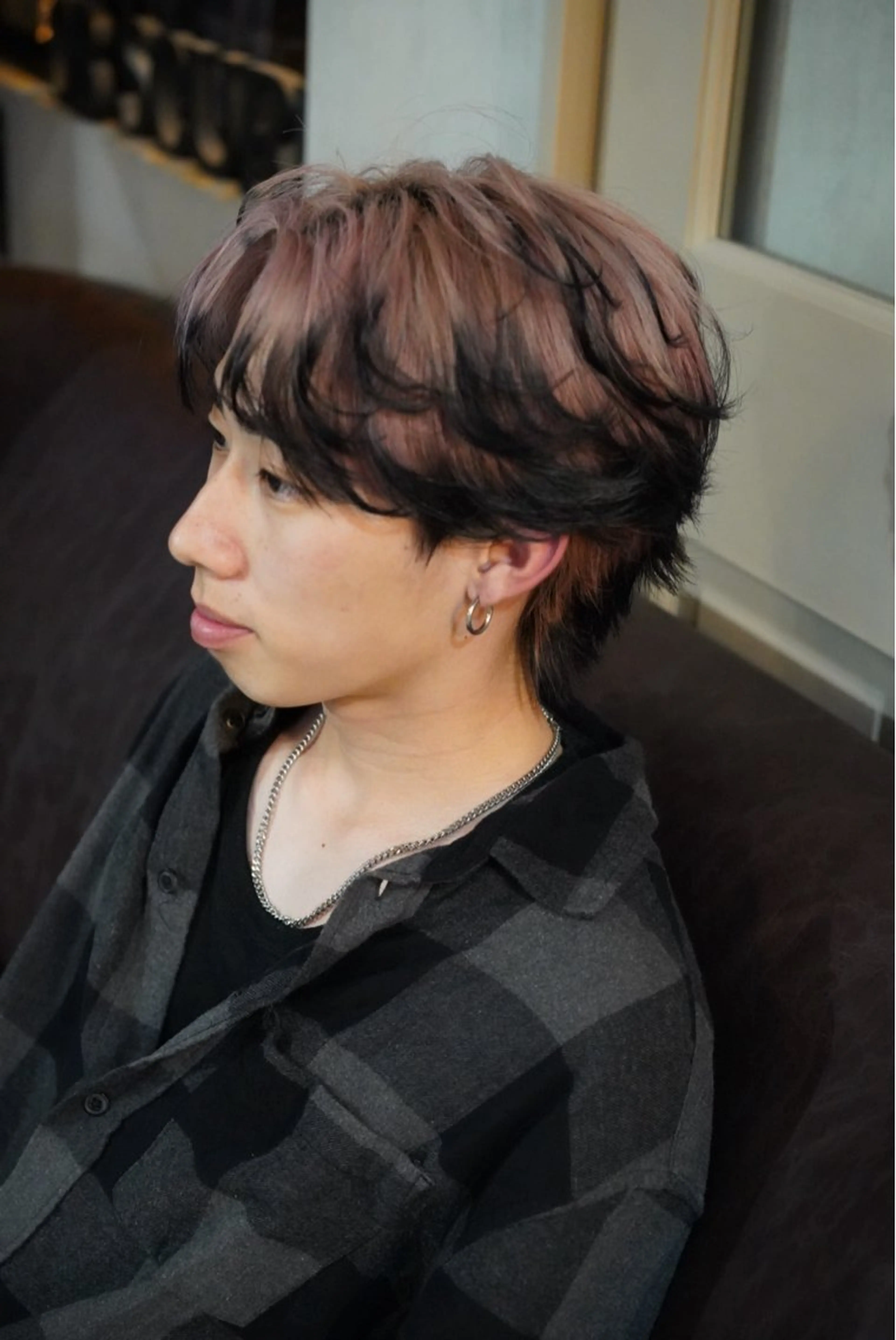 カラー メンズ ベージュカラー デザインカラー ピンクカラー ピンクベージュ ヘアカラー 齋木 陽輝のヘアスタイル