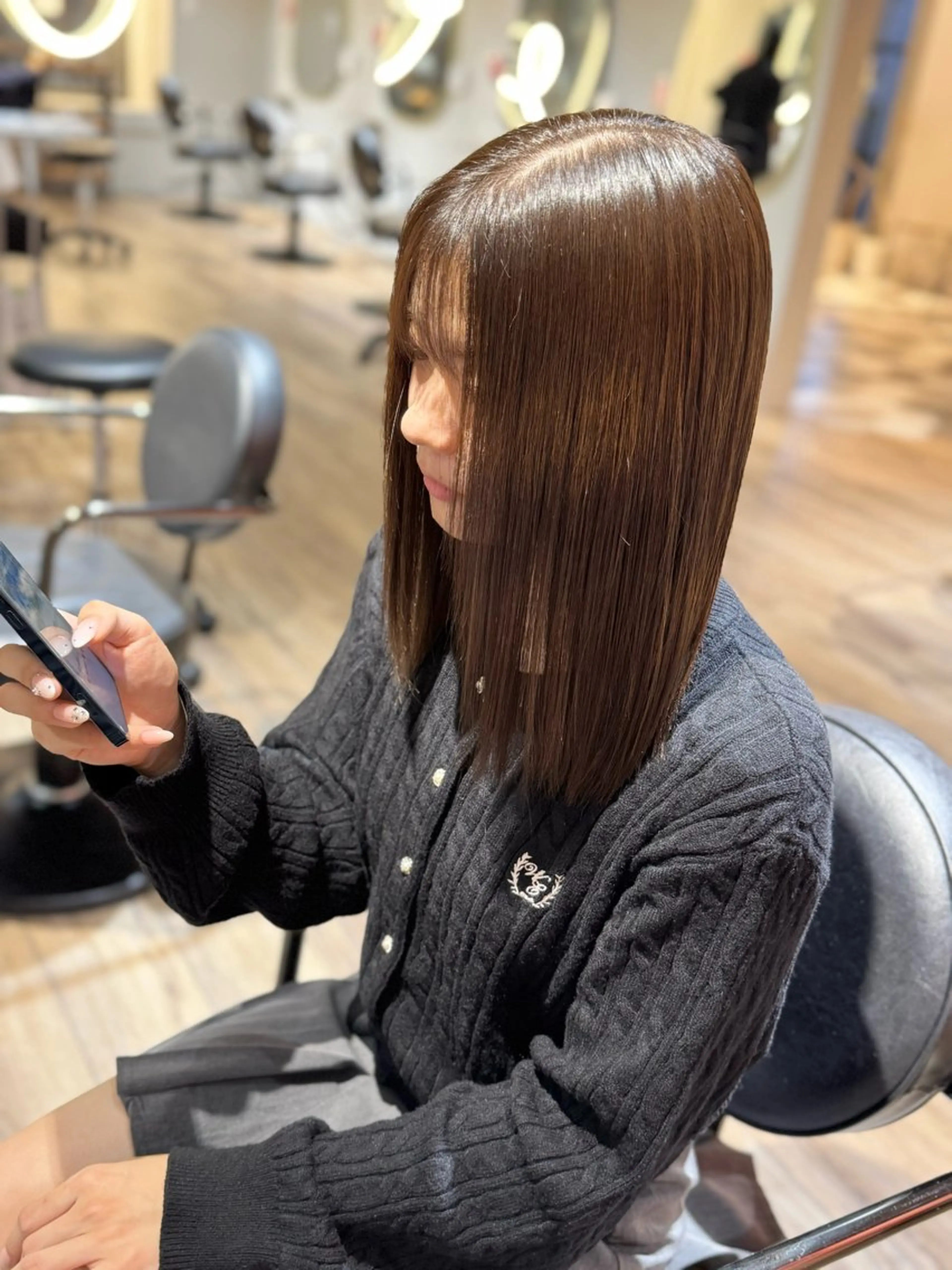 ミディアム 縮毛矯正 【天満1艶髪】潤艶/ 髪質改善🌹釣本竜哉のヘアスタイル