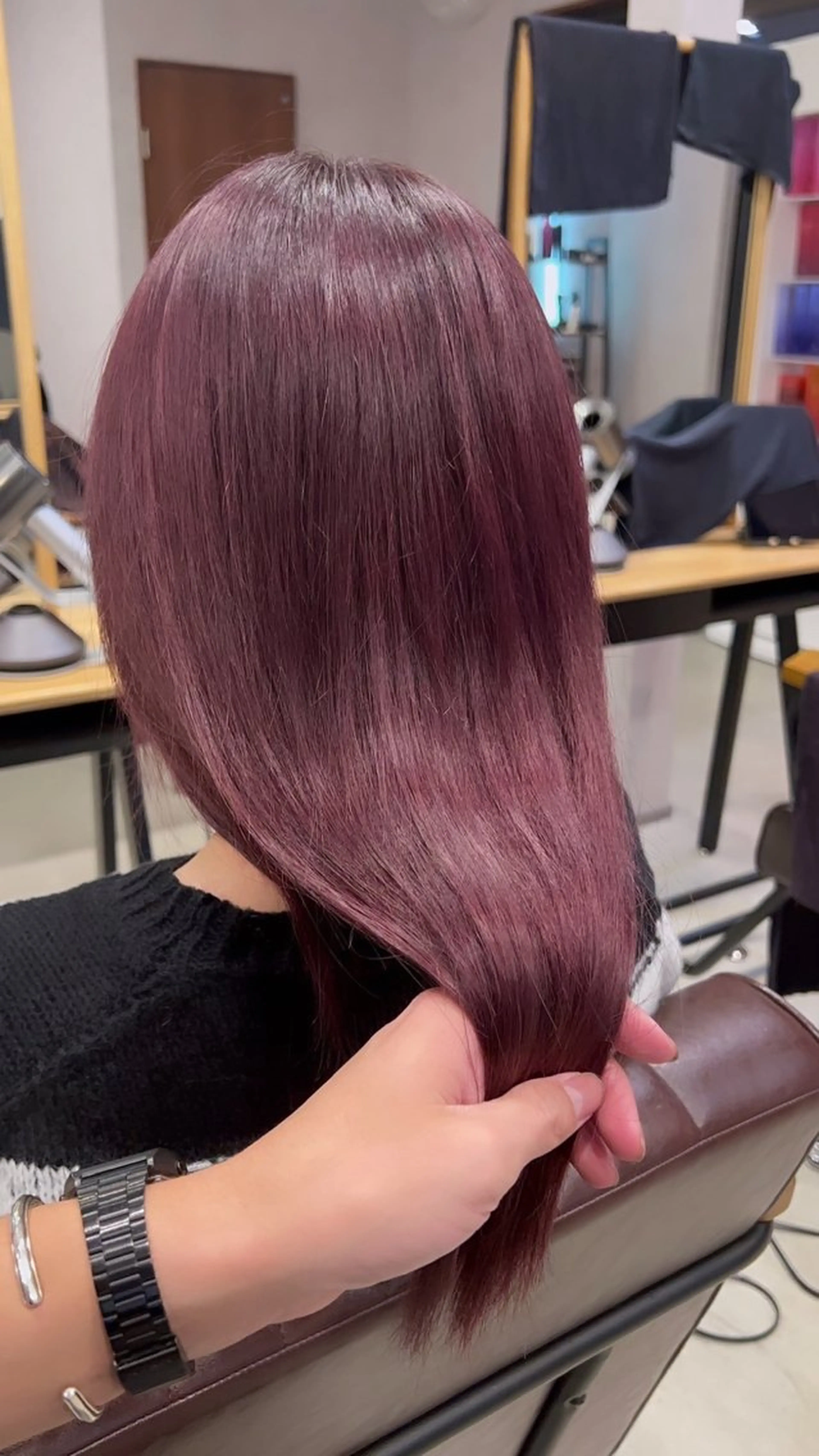 カラー ブリーチ ブラウンカラー ピンクカラー QUON.伊勢崎店所属・ブリーチ＆ハイトーン 歌 心のヘアスタイル