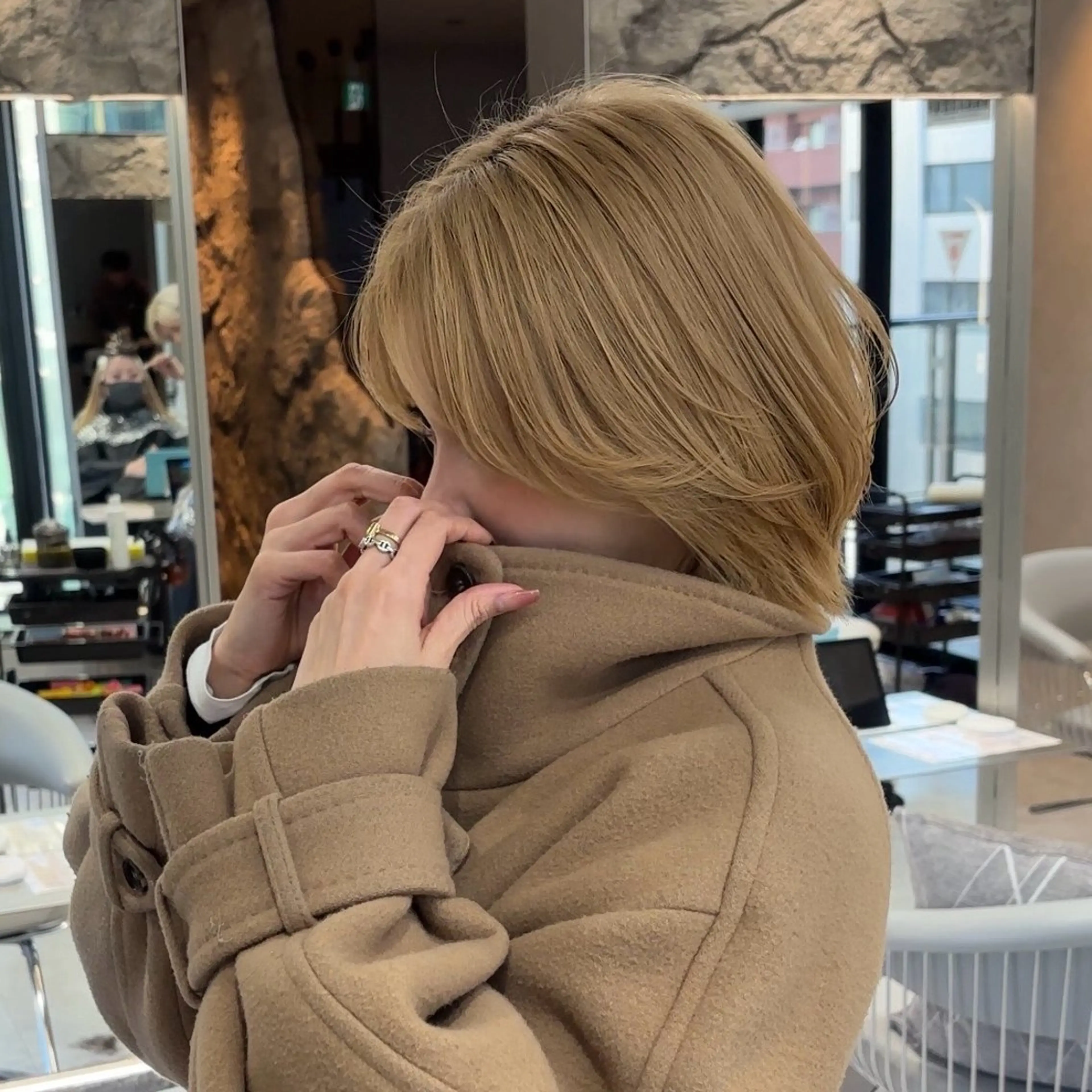 ミディアム カラー カット ヘアカラー トリートメント ウメダナオヤ/ くびれヘア✨のヘアスタイル