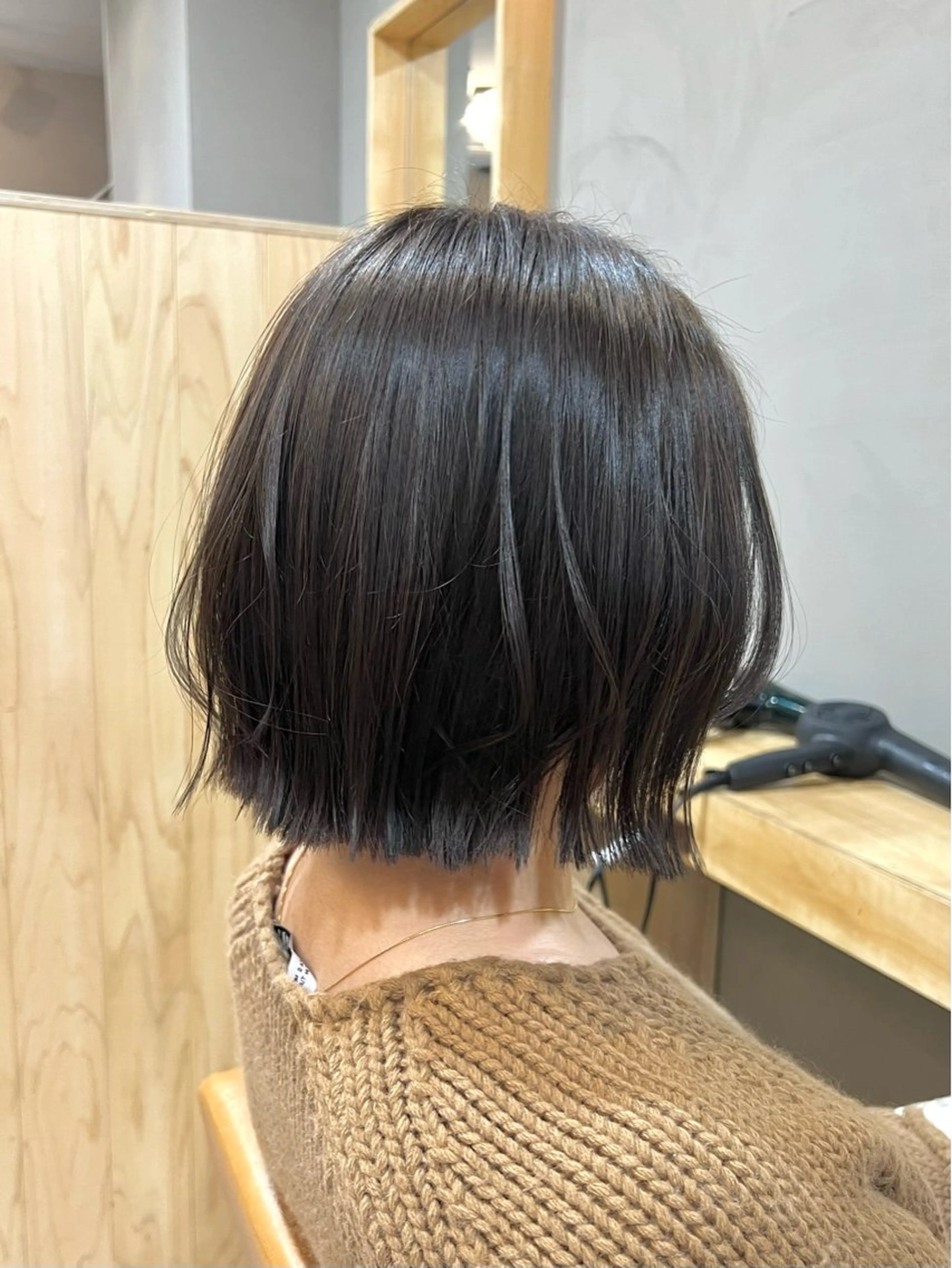 ショート カラー 切りっぱなしボブ ボブ 神戸ボブ✂️ ioe三宮/田 伸佳のヘアスタイル