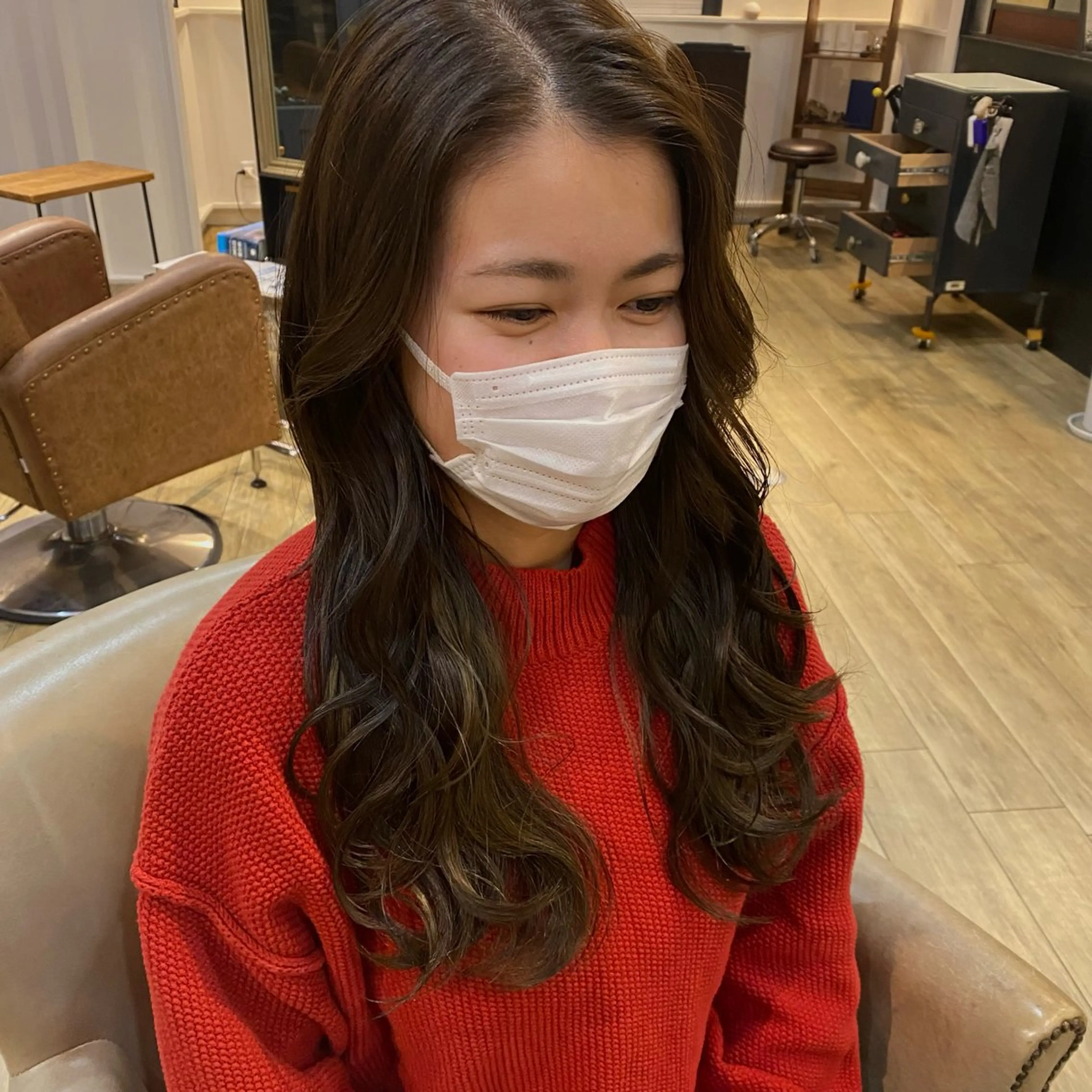 ロング ツヤ感/透明感カラー /蟹江/harunaのヘアスタイル