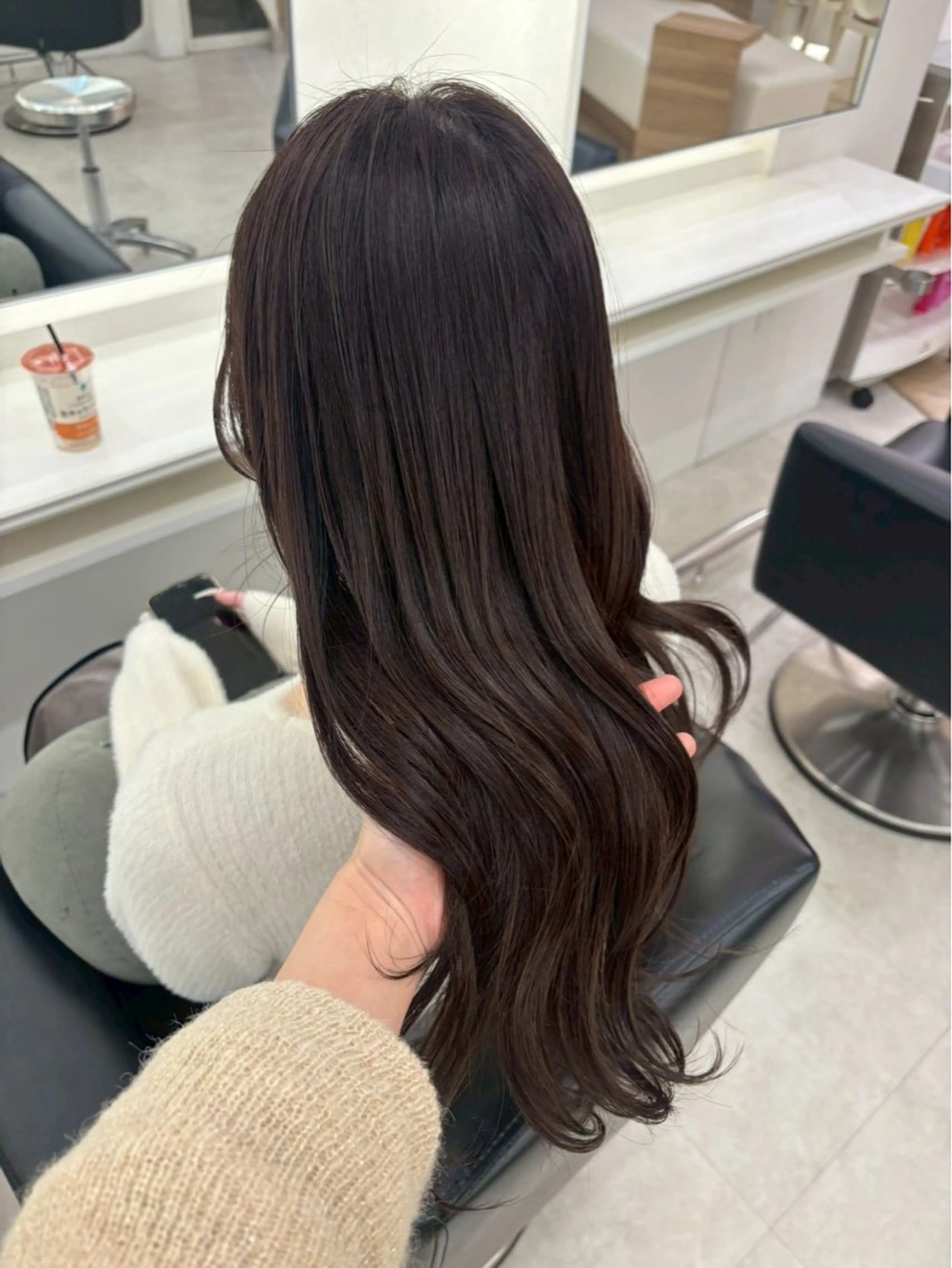 ロング カラー ヘアカラー ParveMix 楠本結菜のヘアスタイル