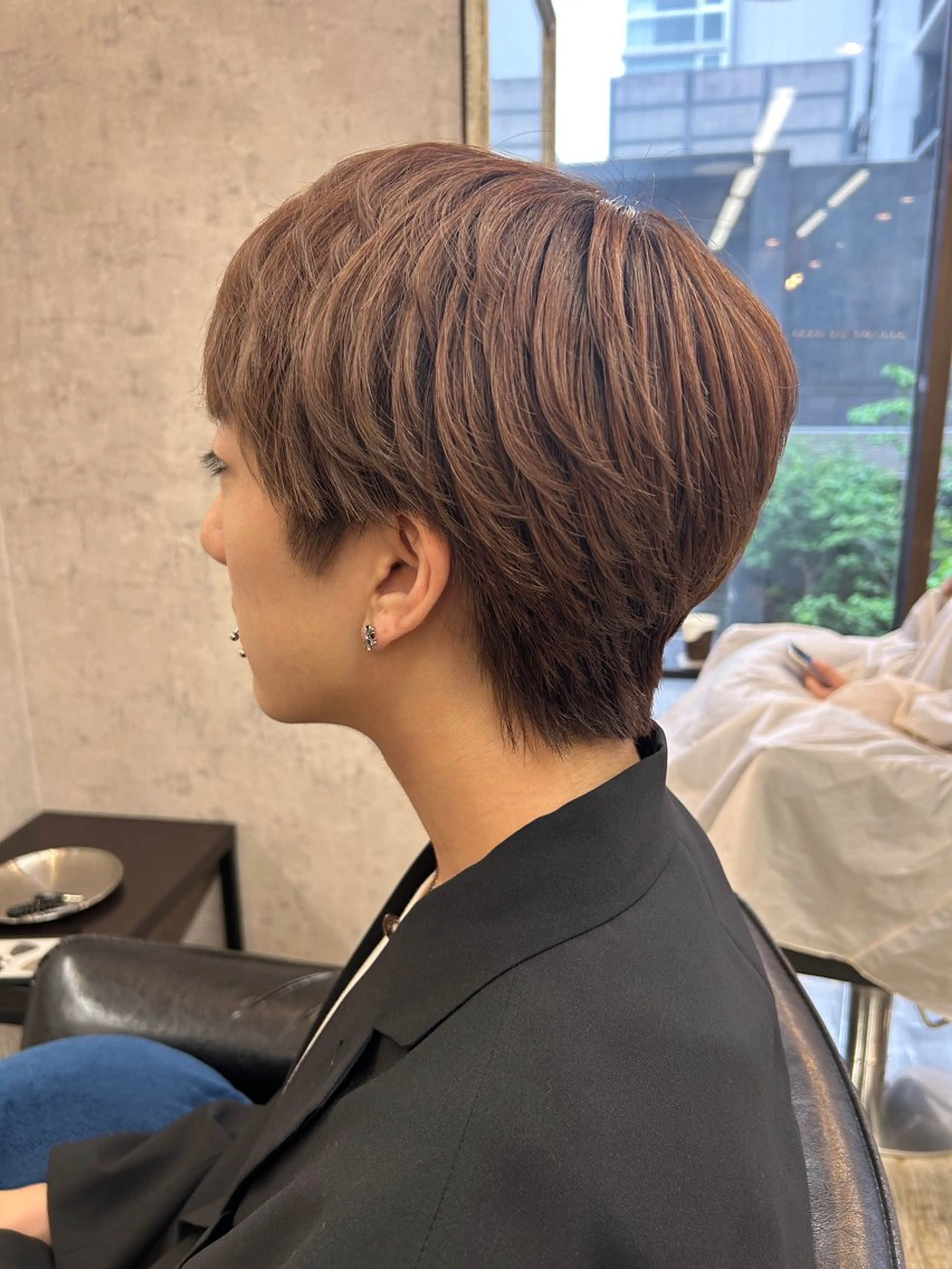 メンズカット+ワンカラーの写真