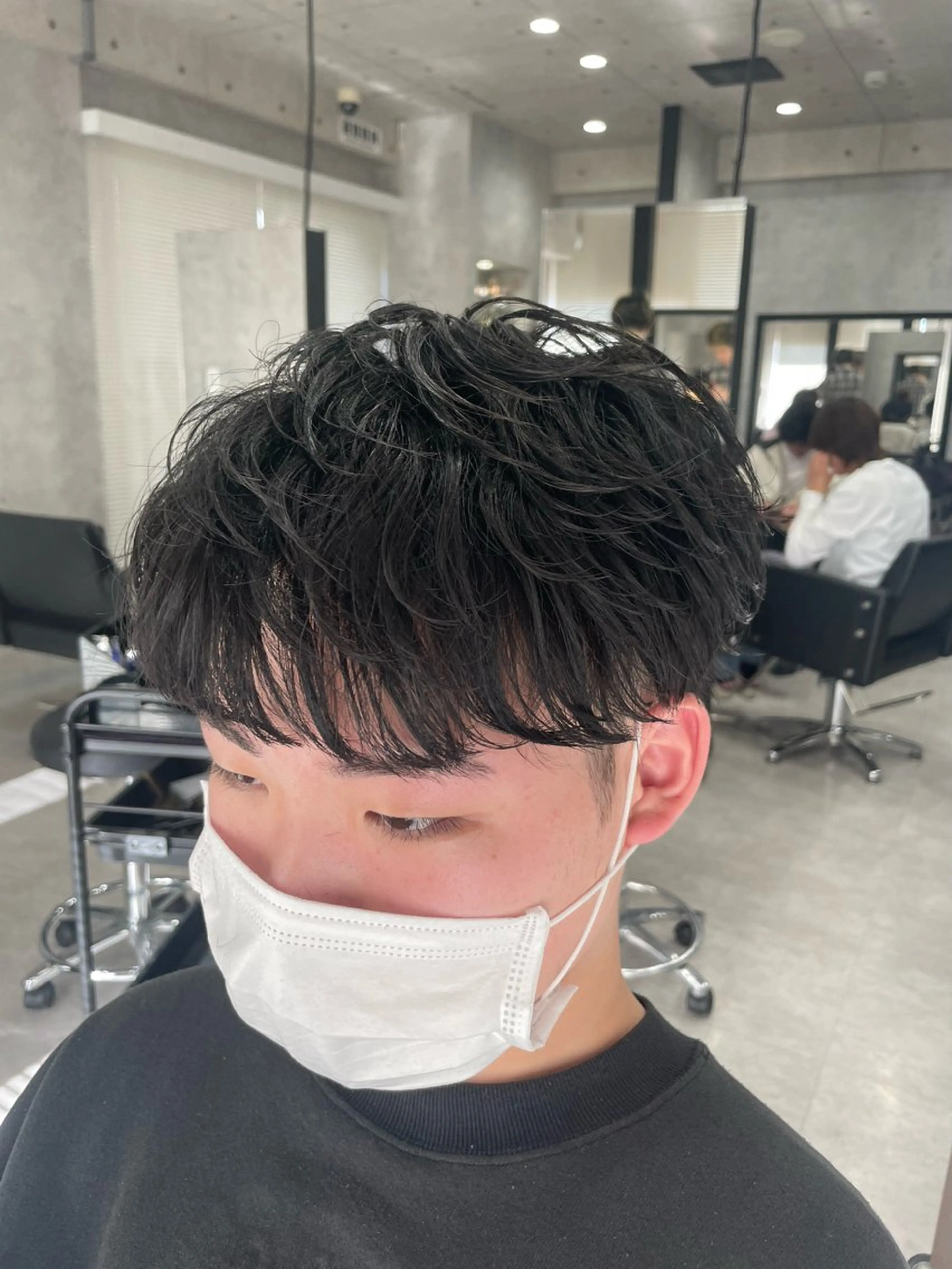 ショート メンズ センターパート メンズパーマ特化💈 髙木颯太💈のヘアスタイル