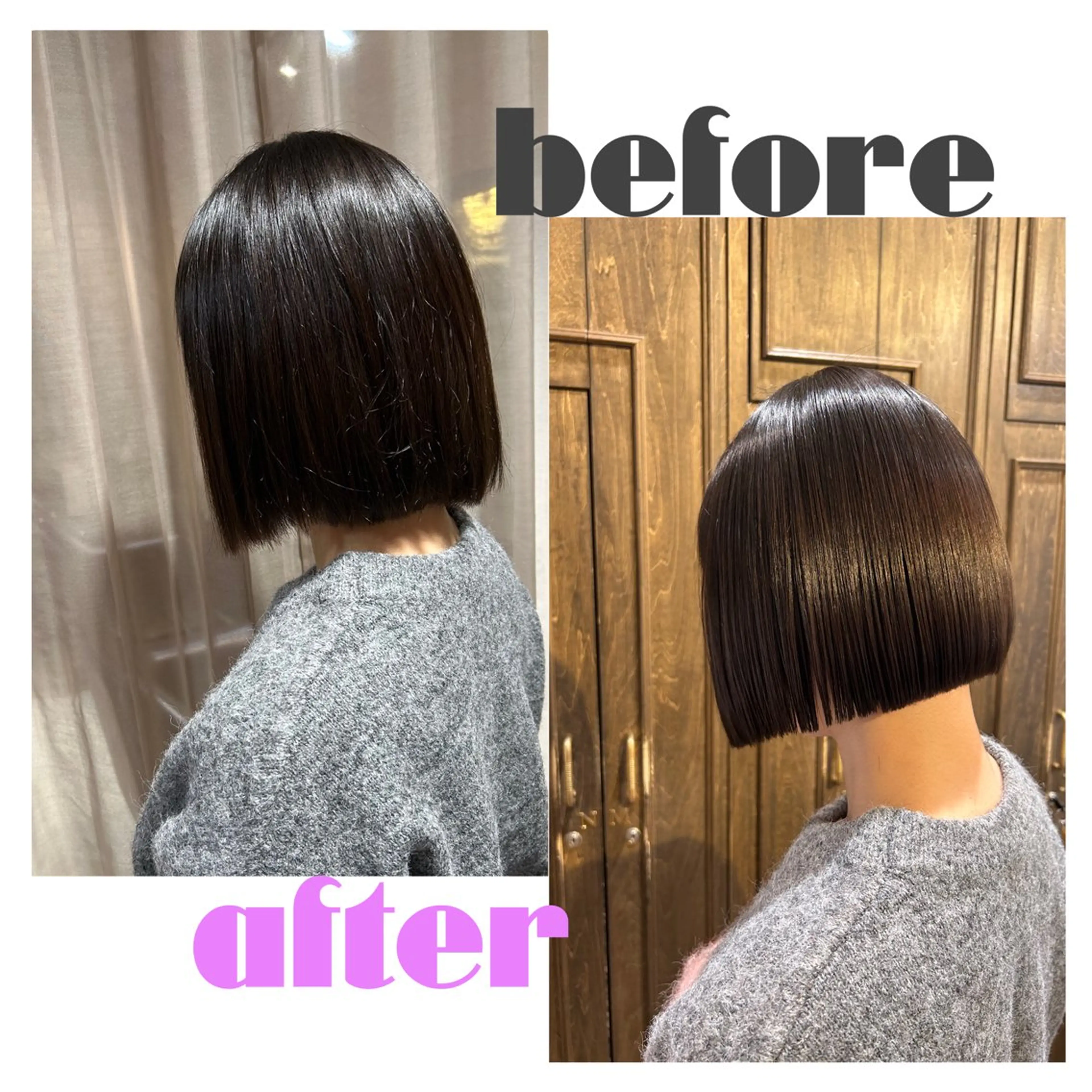 ショート 髪質改善/ボブ/暖色 /𝙨𝙤𝙧𝙖のマツエク・マツパデザイン