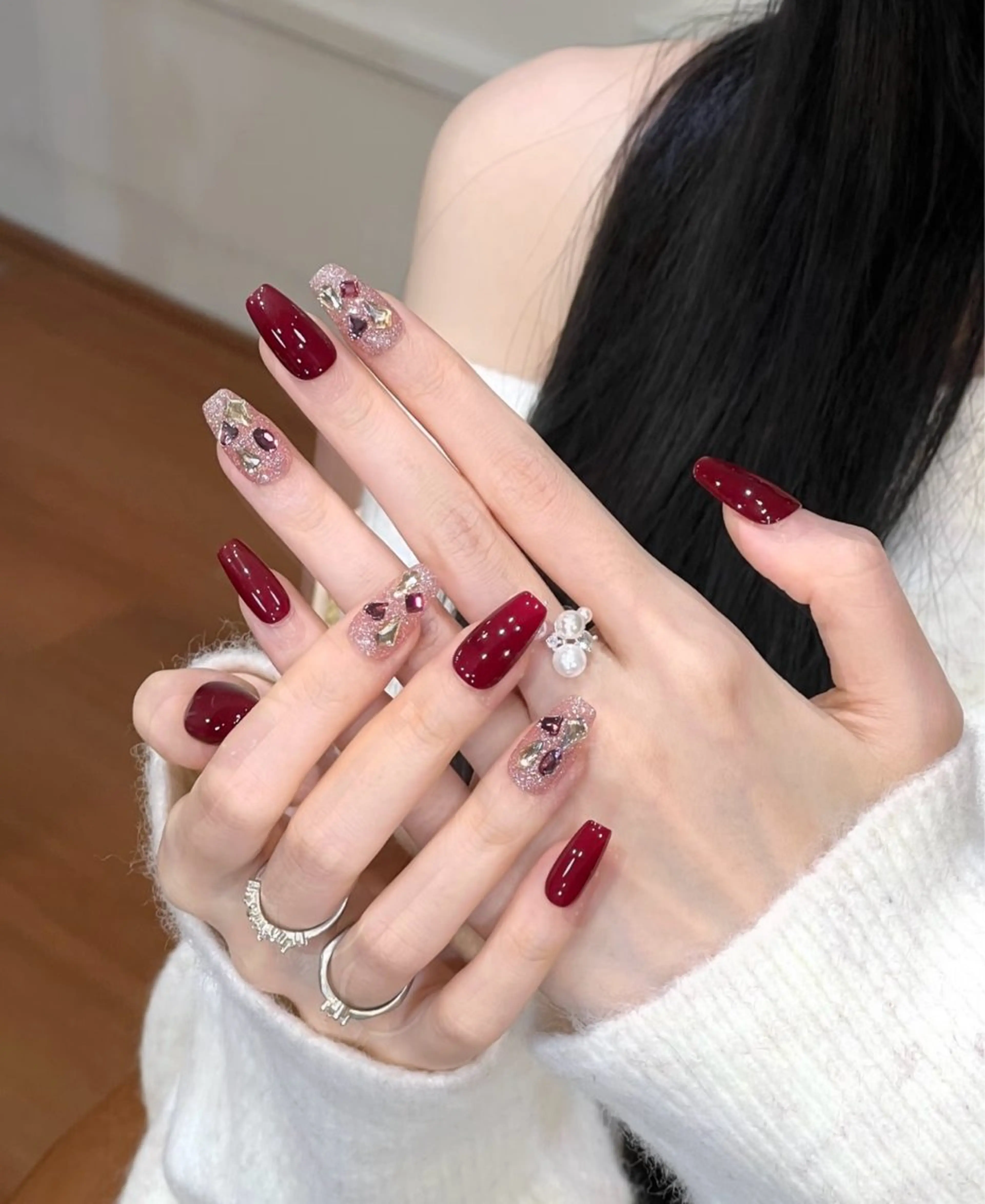 ♪♪チップ長さ出し10本💅4本アートデザイン放題、つけ放題💚💛🩷の写真