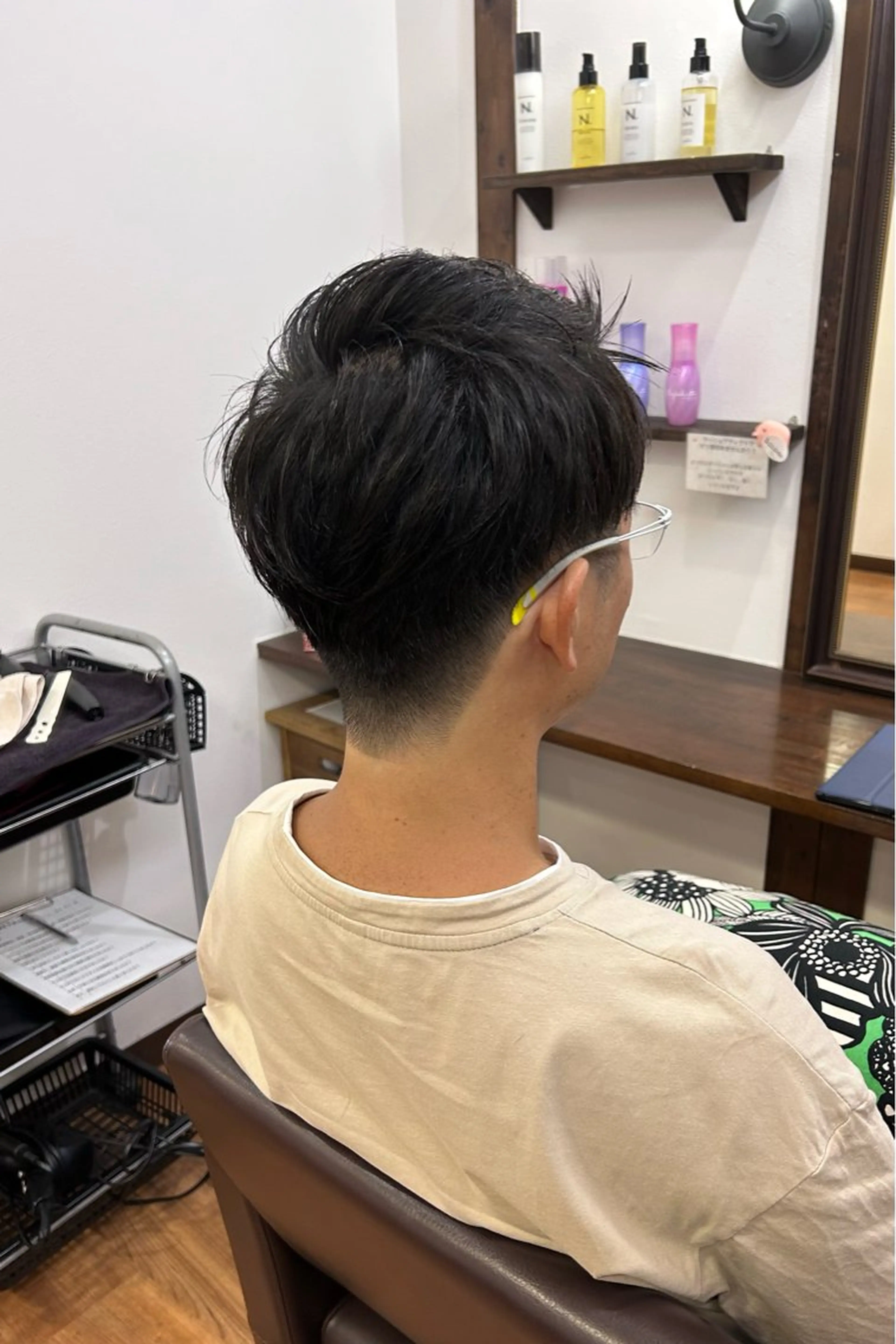 ショート ヘアアレンジ メンズ ツーブロック カット flower所属・原田 歩実のヘアスタイル