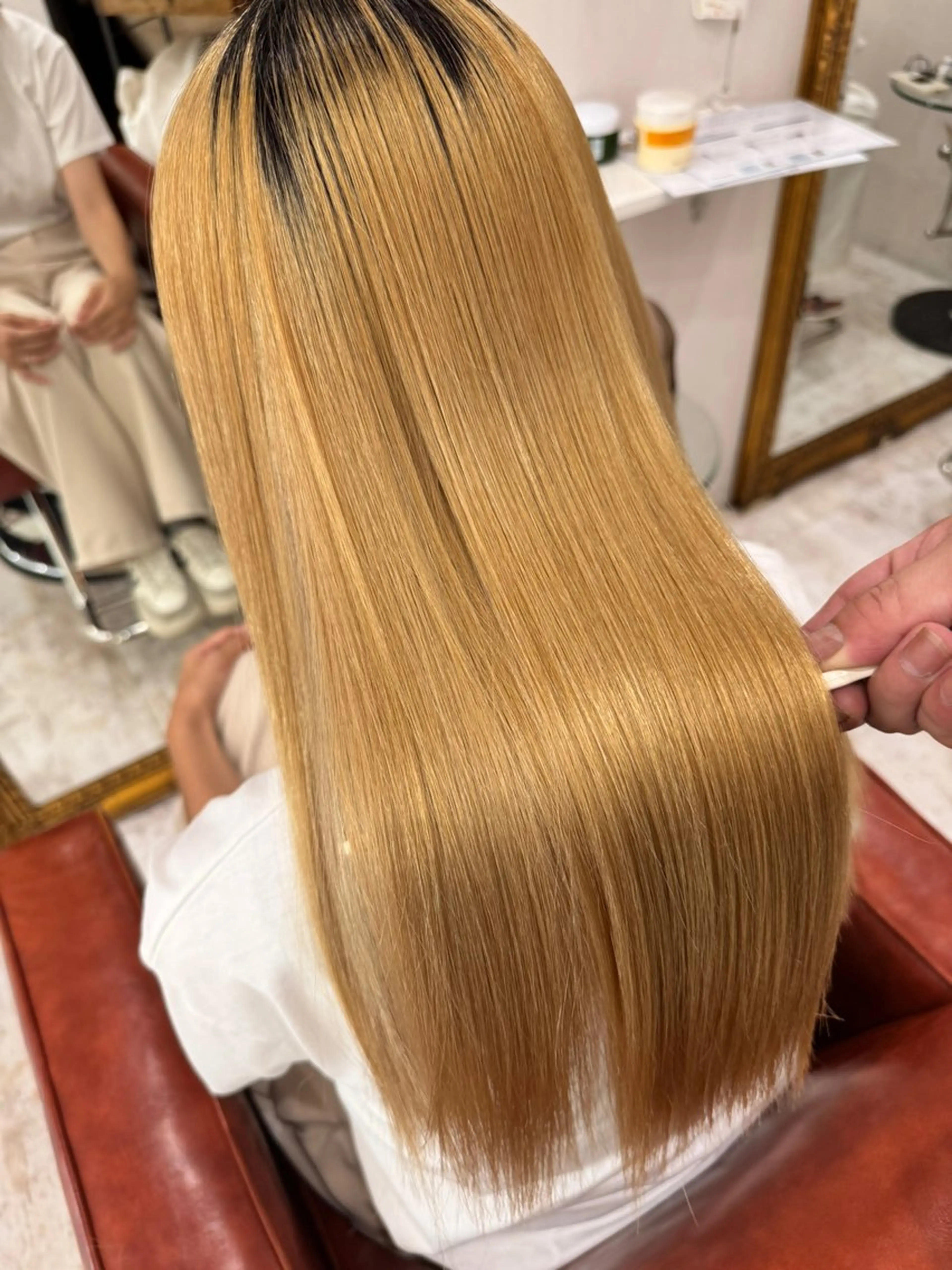 ロング パーマ 縮毛矯正 鈴木 将人のヘアスタイル