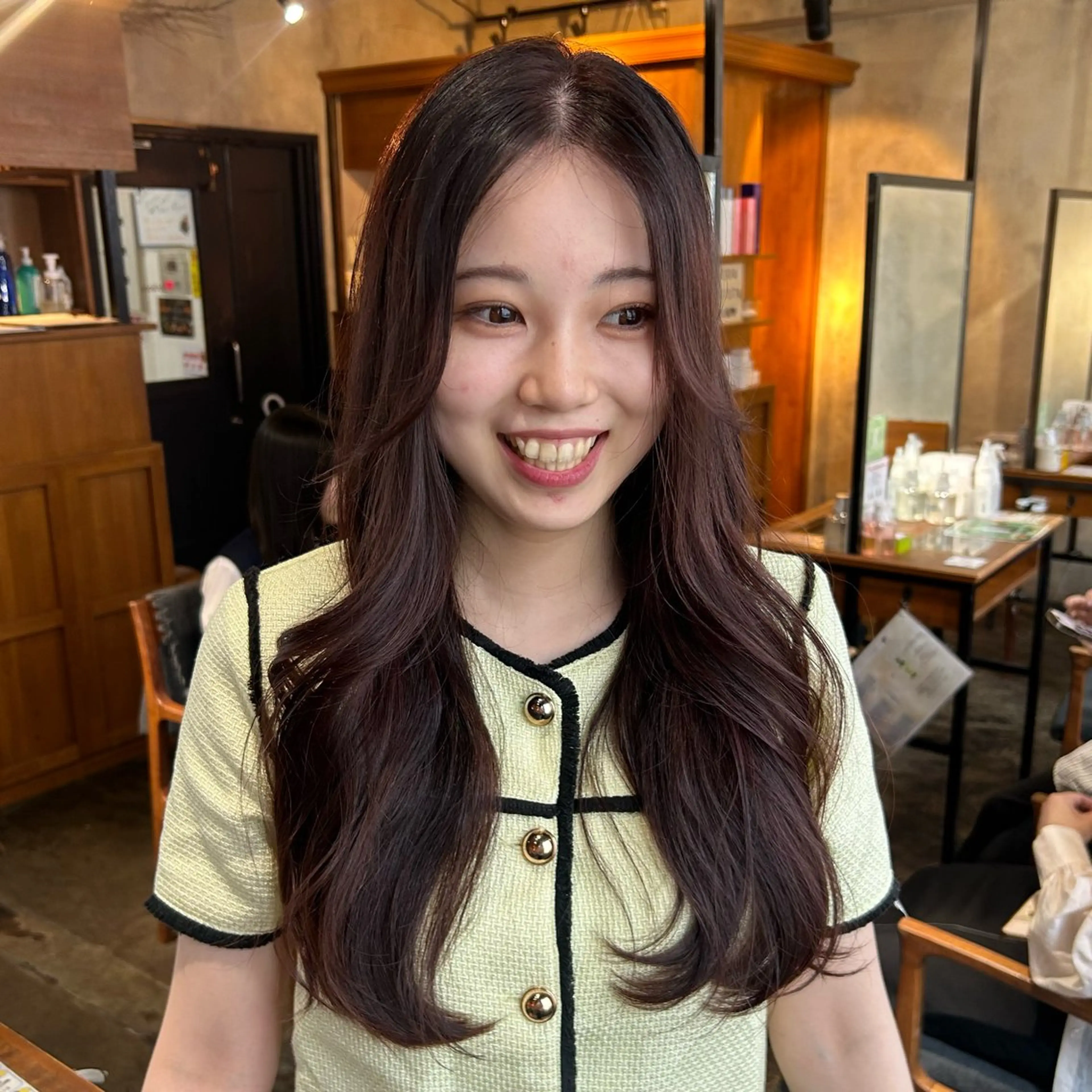 ロング カラー ブリーチ ブラウンカラー ラベンダーカラー ブリーチなしカラー ヘアカラー トリートメント RINO/似合わせ /女性専用🍑のヘアスタイル