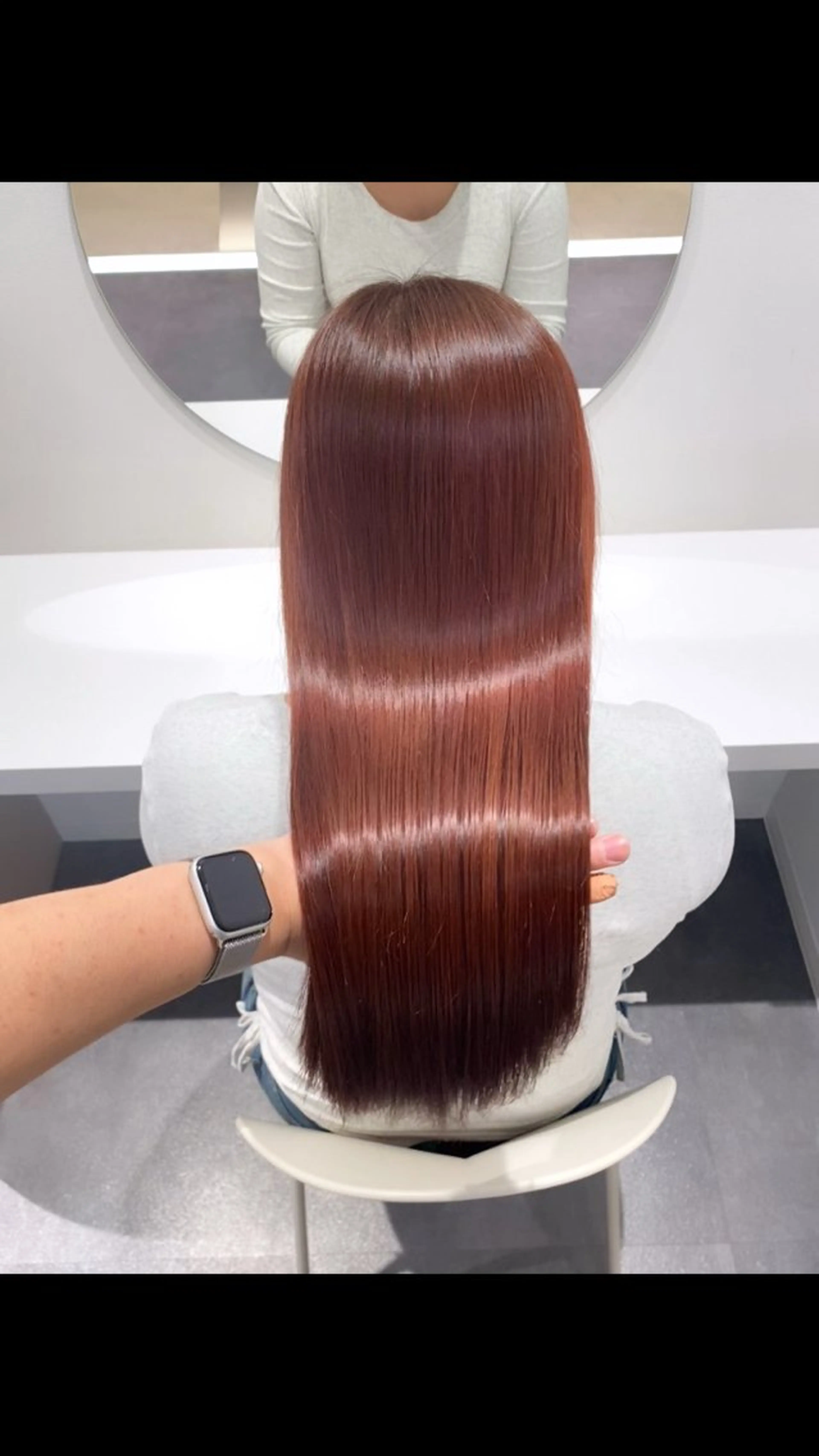 ロング カラー ヘアカラー トリートメント 髪質改善絹髪質感TR レイヤーカット/熊澤のヘアスタイル