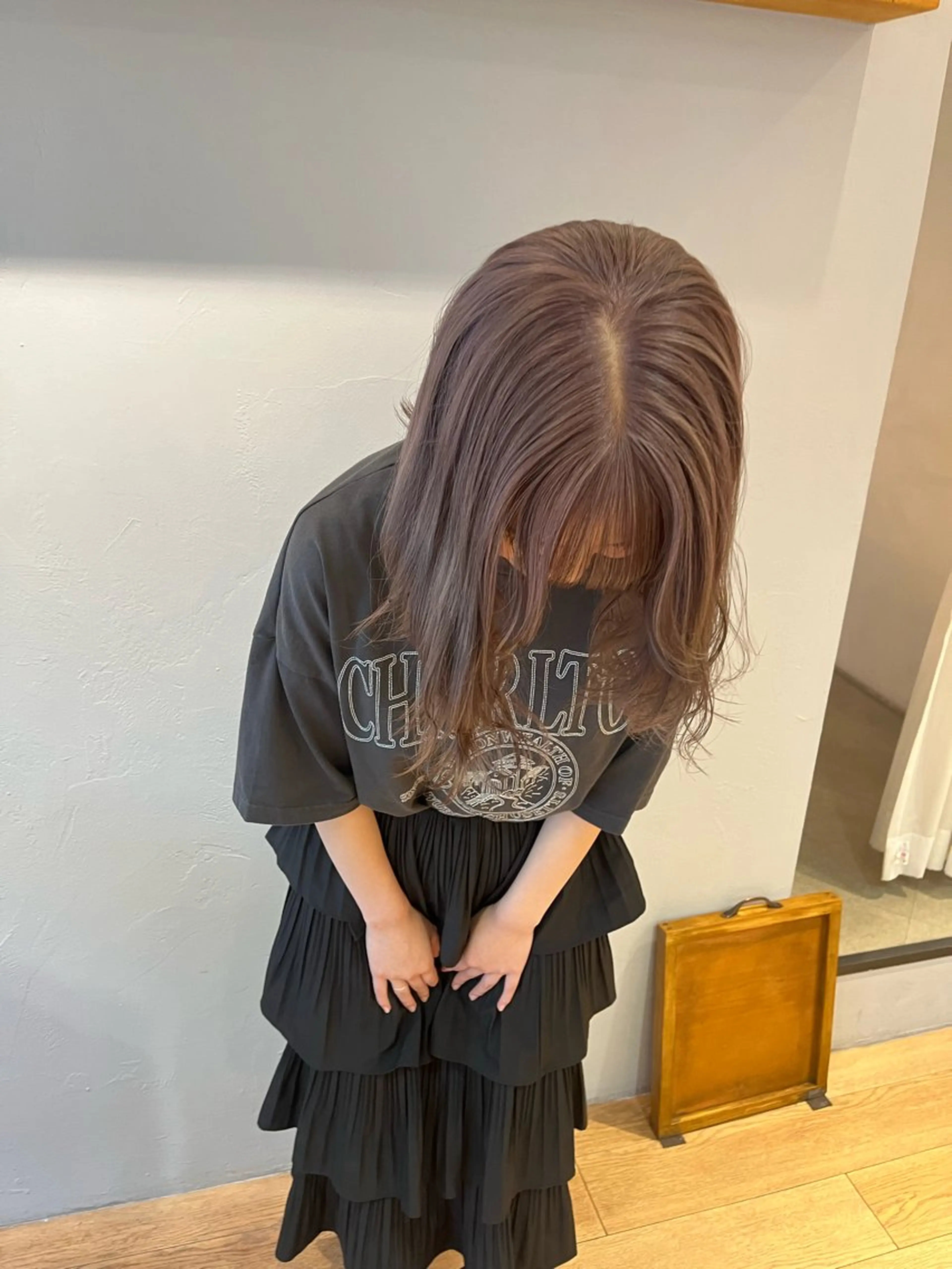 ミディアム カラー カット ヘアカラー トリートメント オリーブ/縮毛♡ Natsuno🩰のヘアスタイル