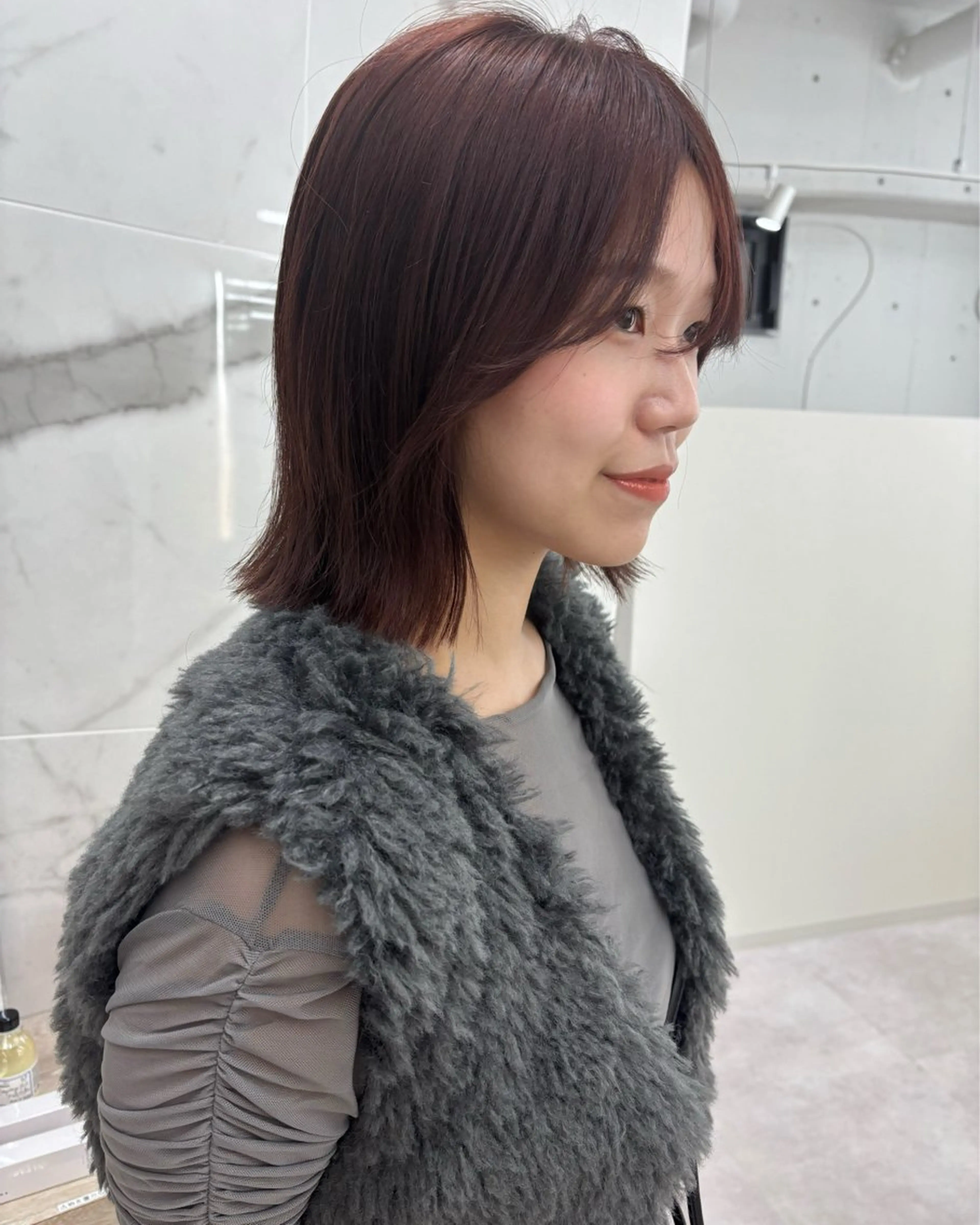 ショート 切りっぱなしボブ ボブ カット ヘアカラー ヘッドスパ ボブ顔周りカット honokaのヘアスタイル