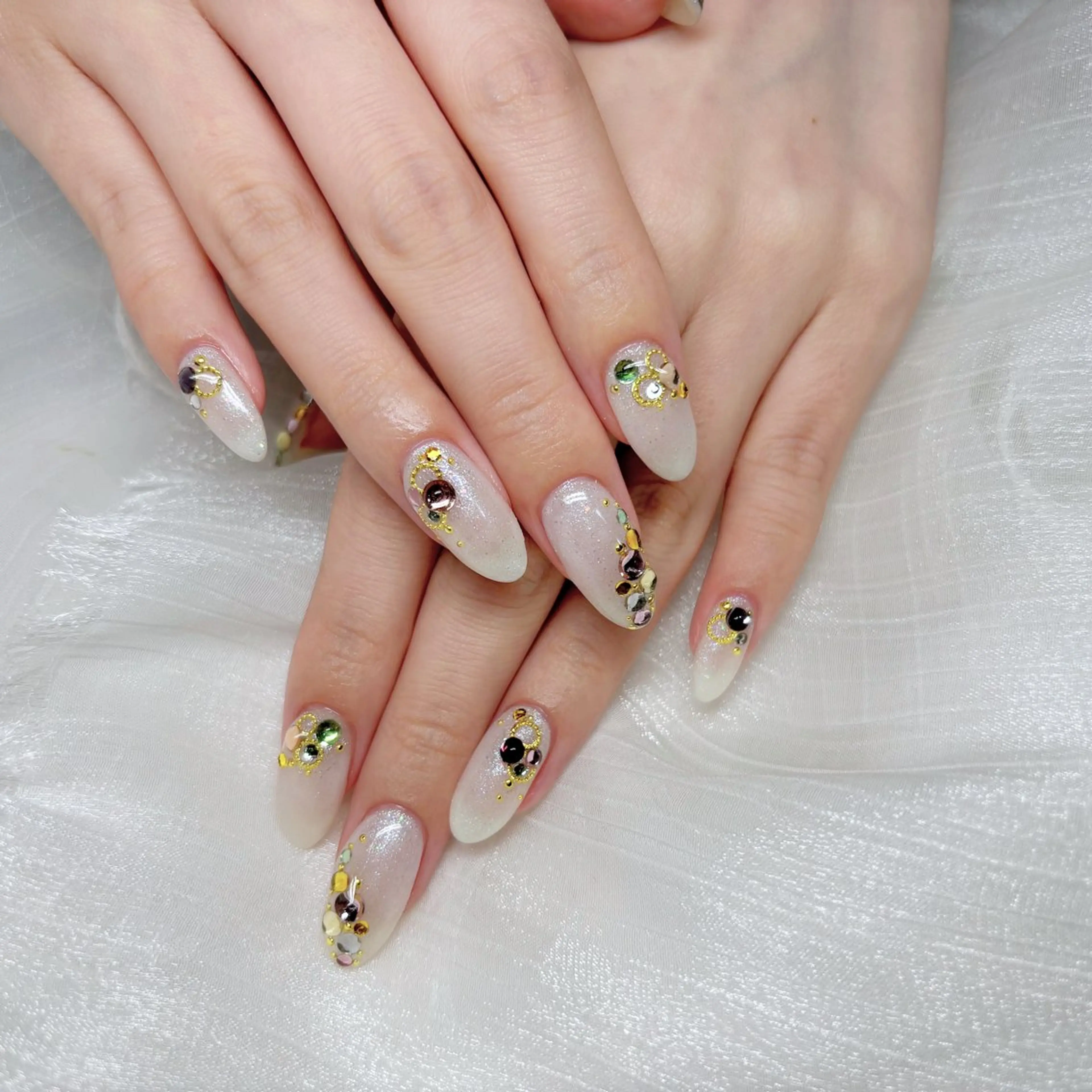 ネイル ハンドネイル H3 Nail Tsuki🦋💙のネイルデザイン