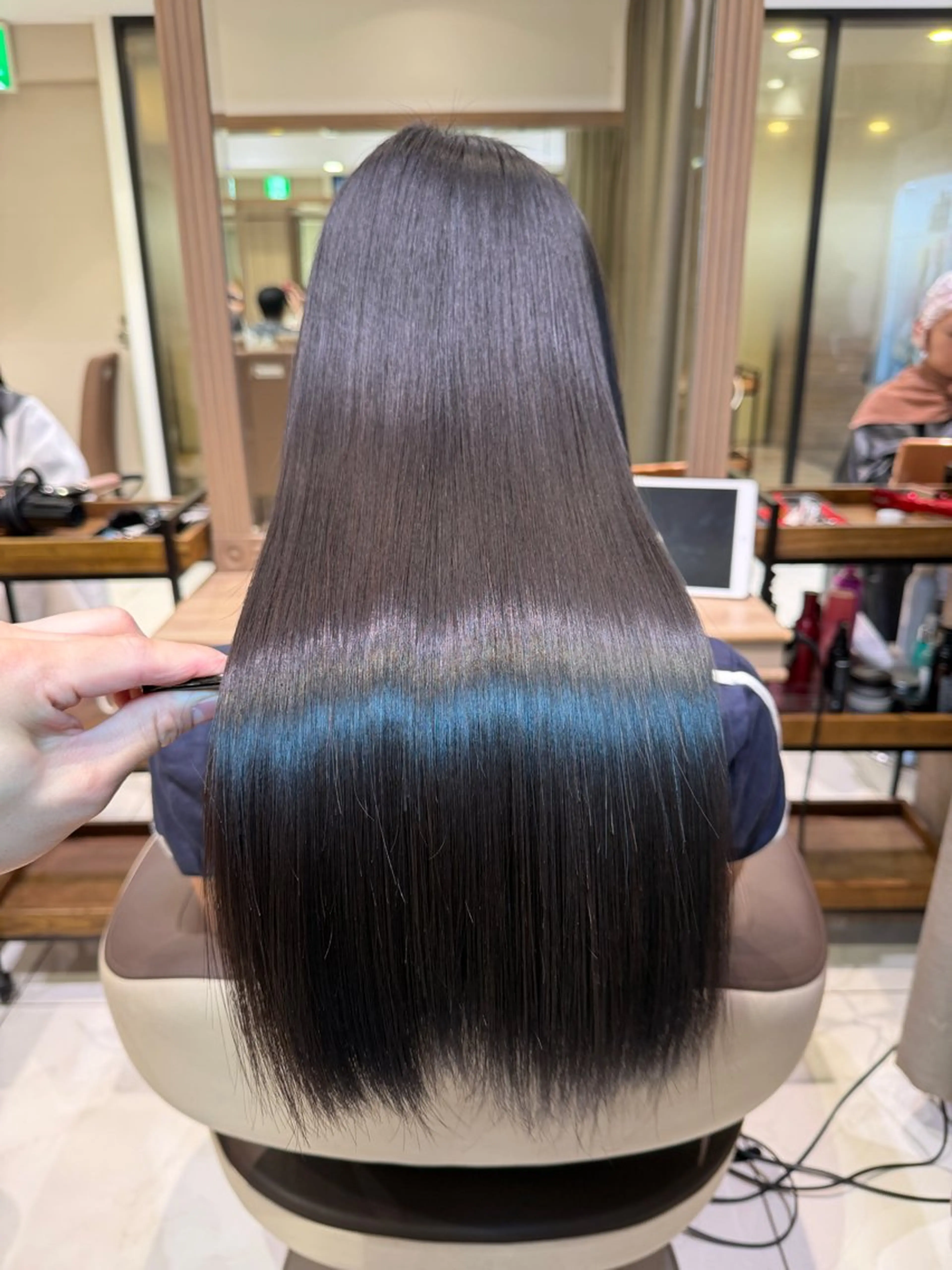 ロング パーマ 縮毛矯正 トリートメント 学割 悟 韓国風艶髪縮毛矯正のヘアスタイル