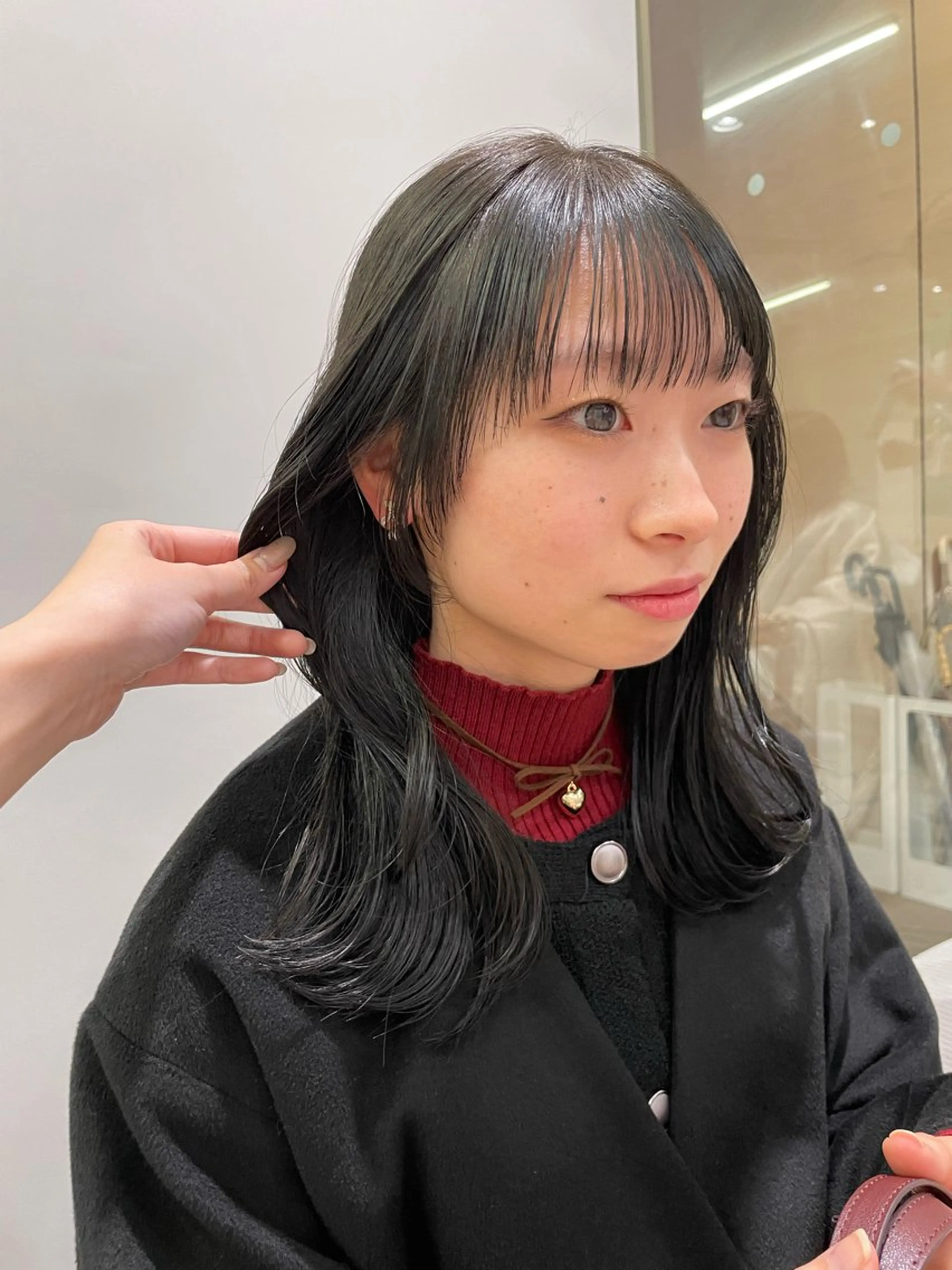 ミディアム 顔周りカット 小顔カット 髪質改善jewelbox 〜私のトリートメント〜 東梅田店所属・髪質改善/ボブ/梅田 runa_ニュアンスのヘアスタイル