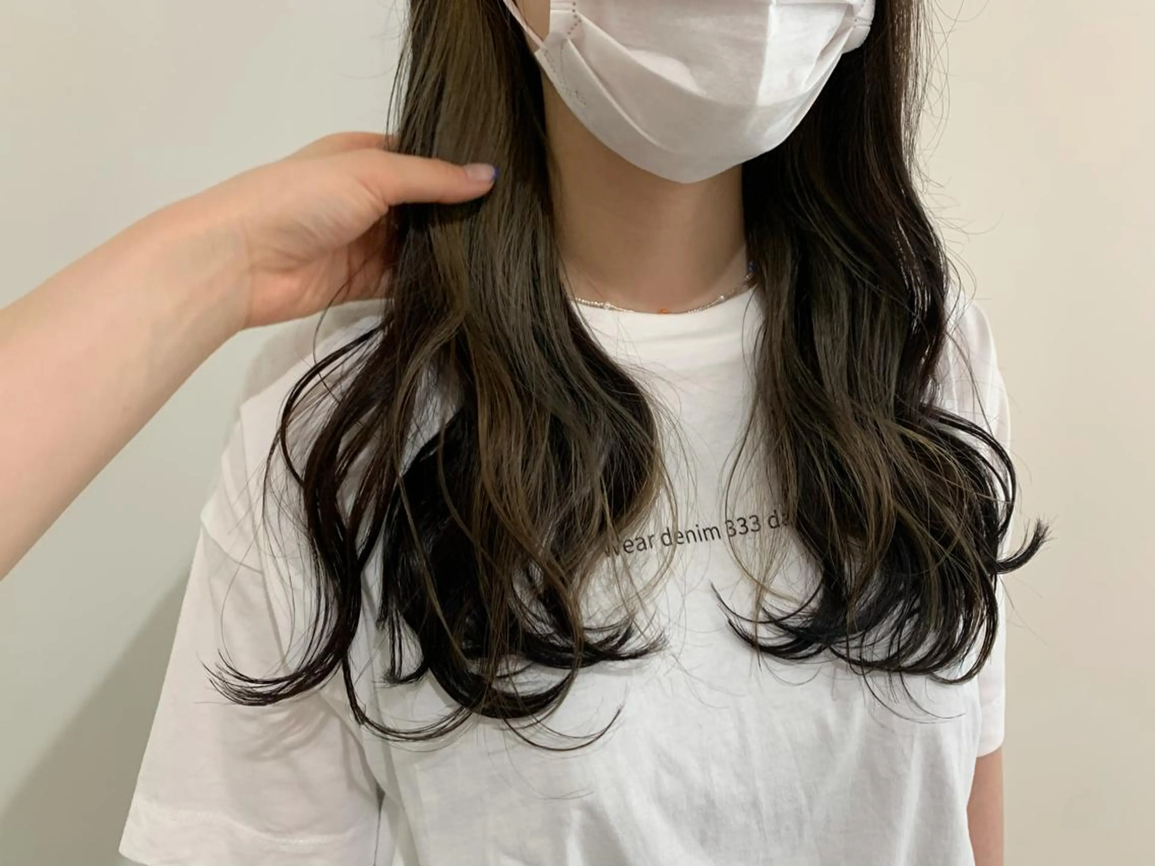 ロング カラー ベージュカラー インナーカラー 🤍似合わせパーマ 奥田沙耶🫧のヘアスタイル