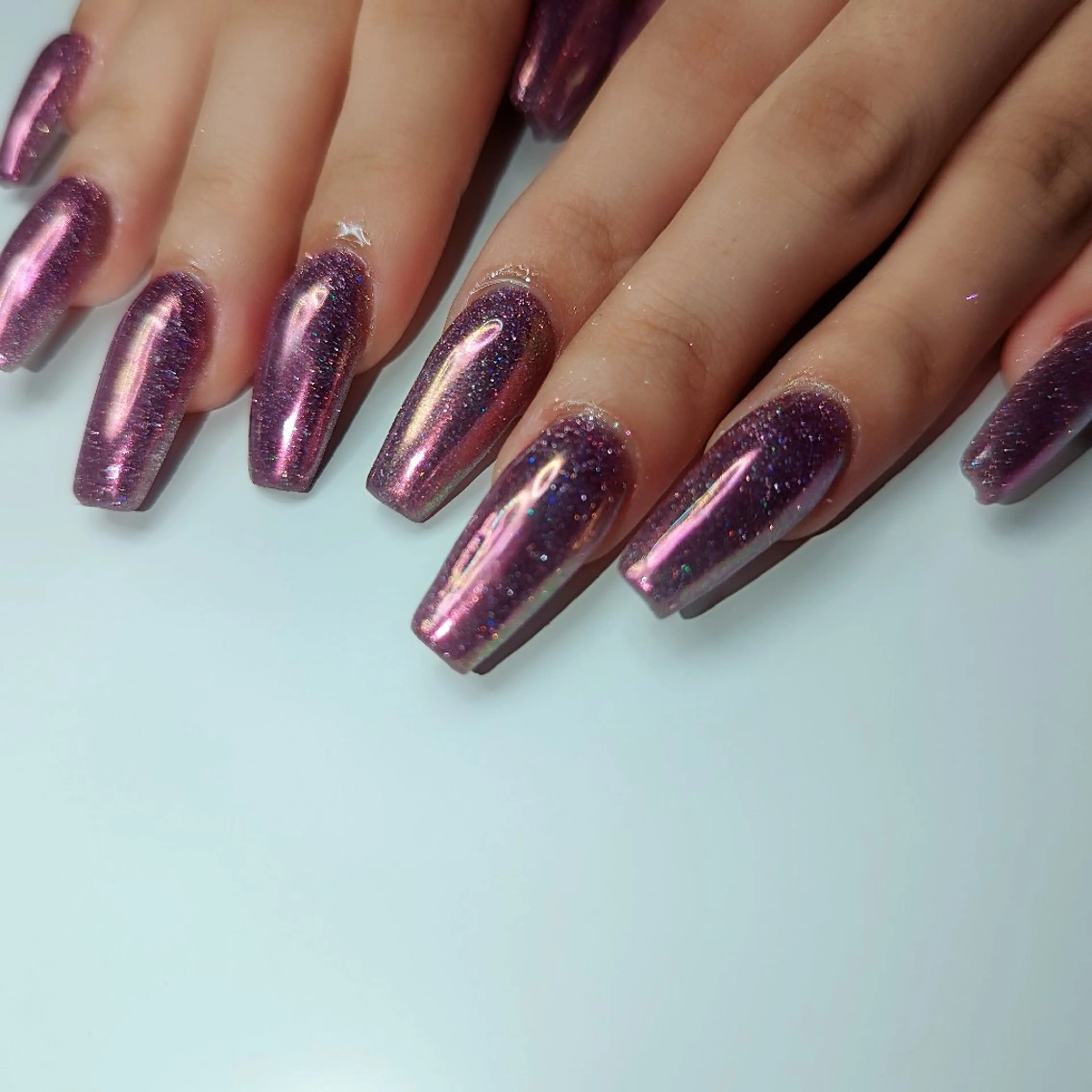 ネイル フラッシュネイル ミラーネイル クロキ 。のネイルデザイン