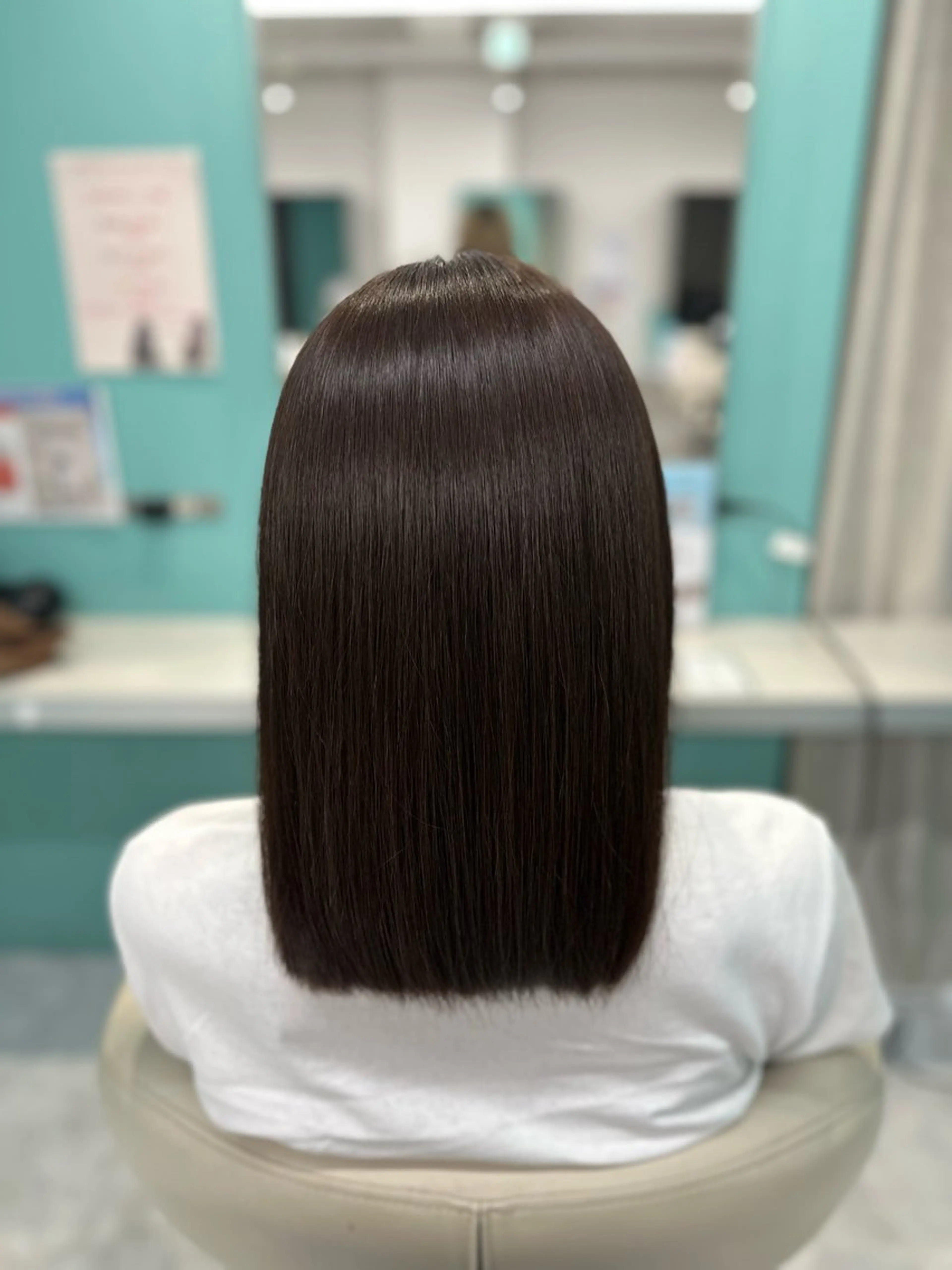 ミディアム カラー ブラウンカラー マロンブラウン オレンジ ヘアカラー トリートメント LeeHorie MIUのヘアスタイル