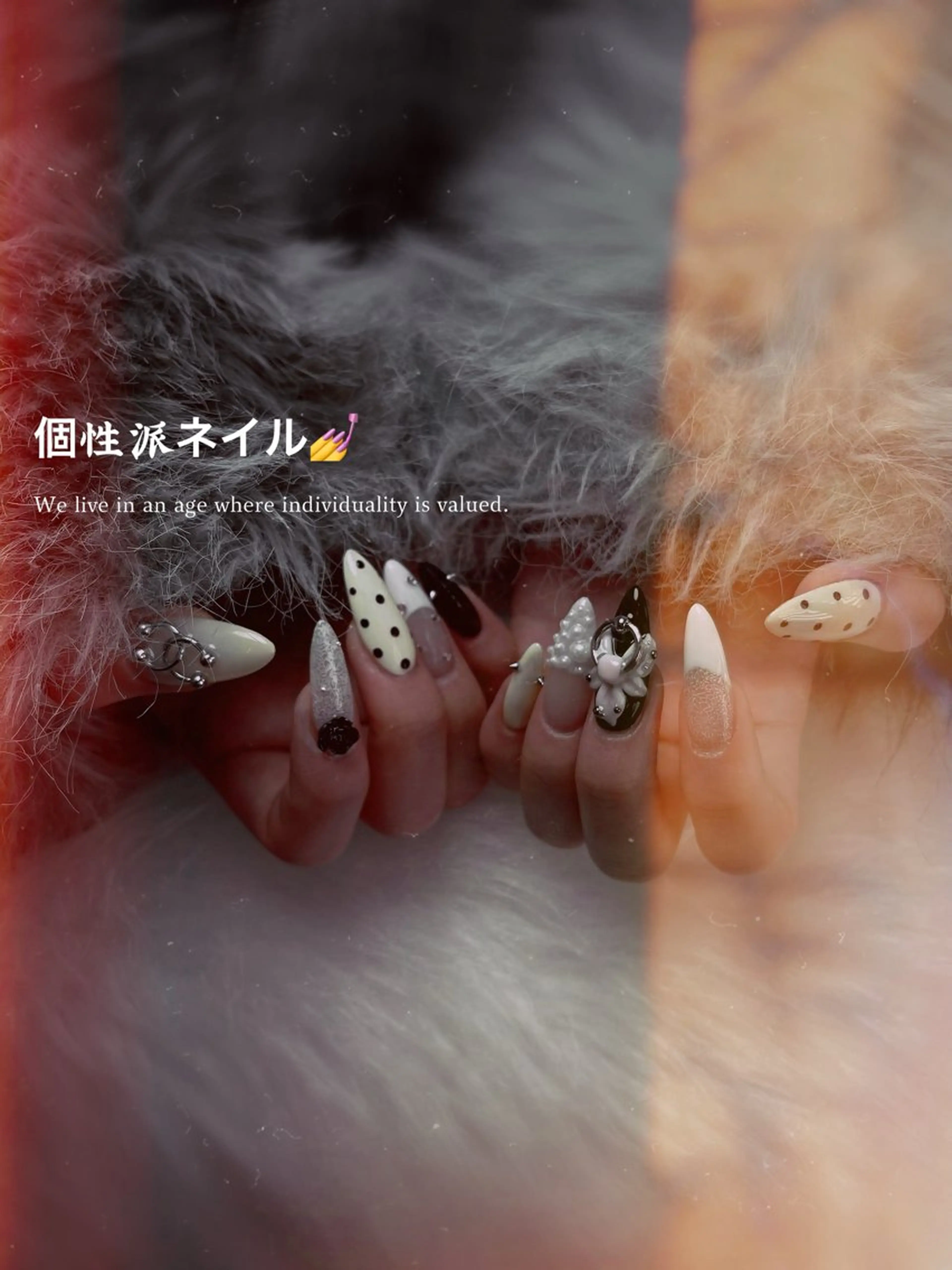 長さだし10本 持ち込みデザインOK🌟4本アート&パーツ付け放題❣️★フィルイン対応オフ・ケア込み🌟の写真