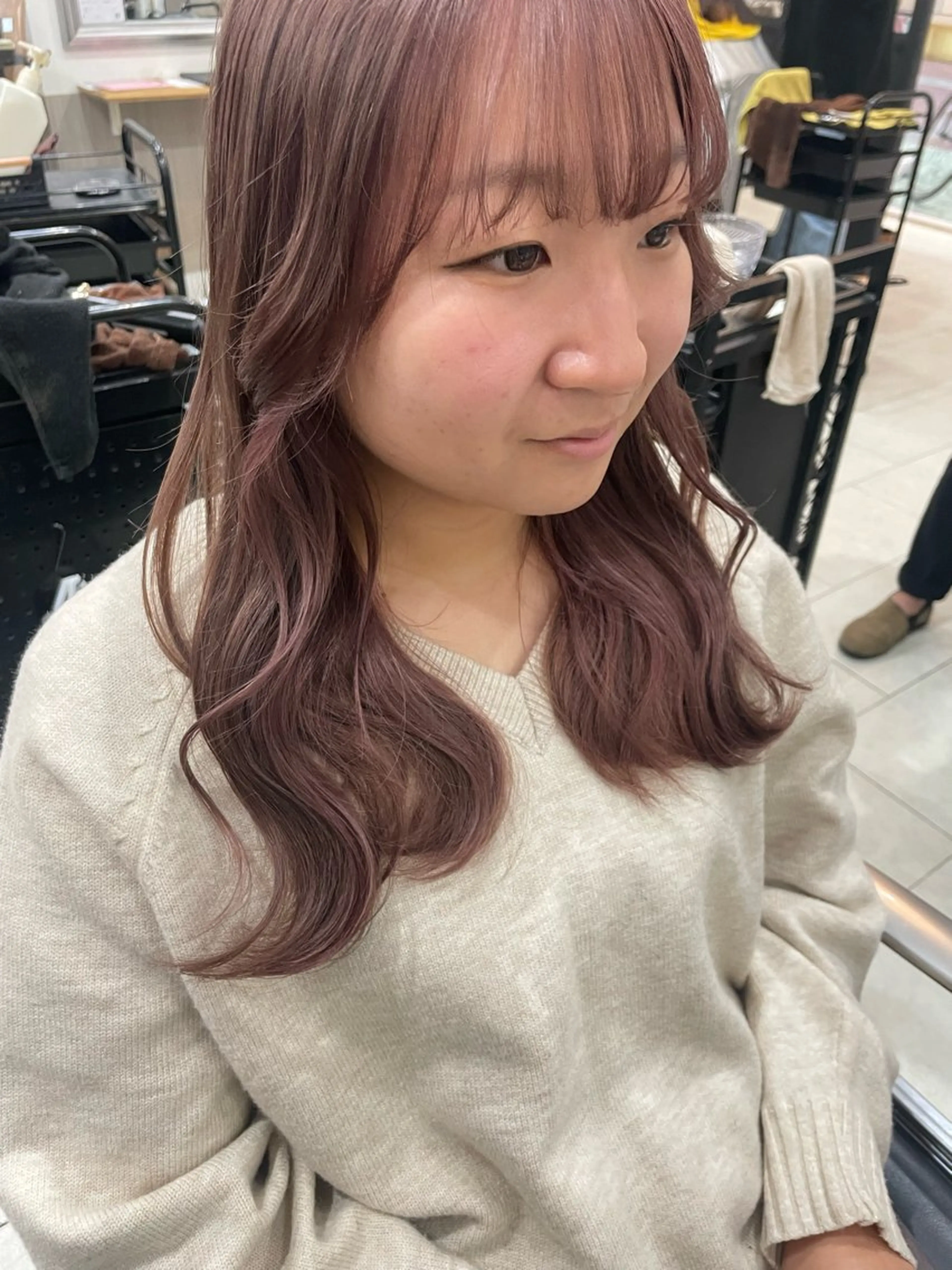 セミロング カラー ヘアカラー SINCE【シンス】所属・Hika.ハイトーン 髪質改善🩵ᩚ🫧のヘアスタイル