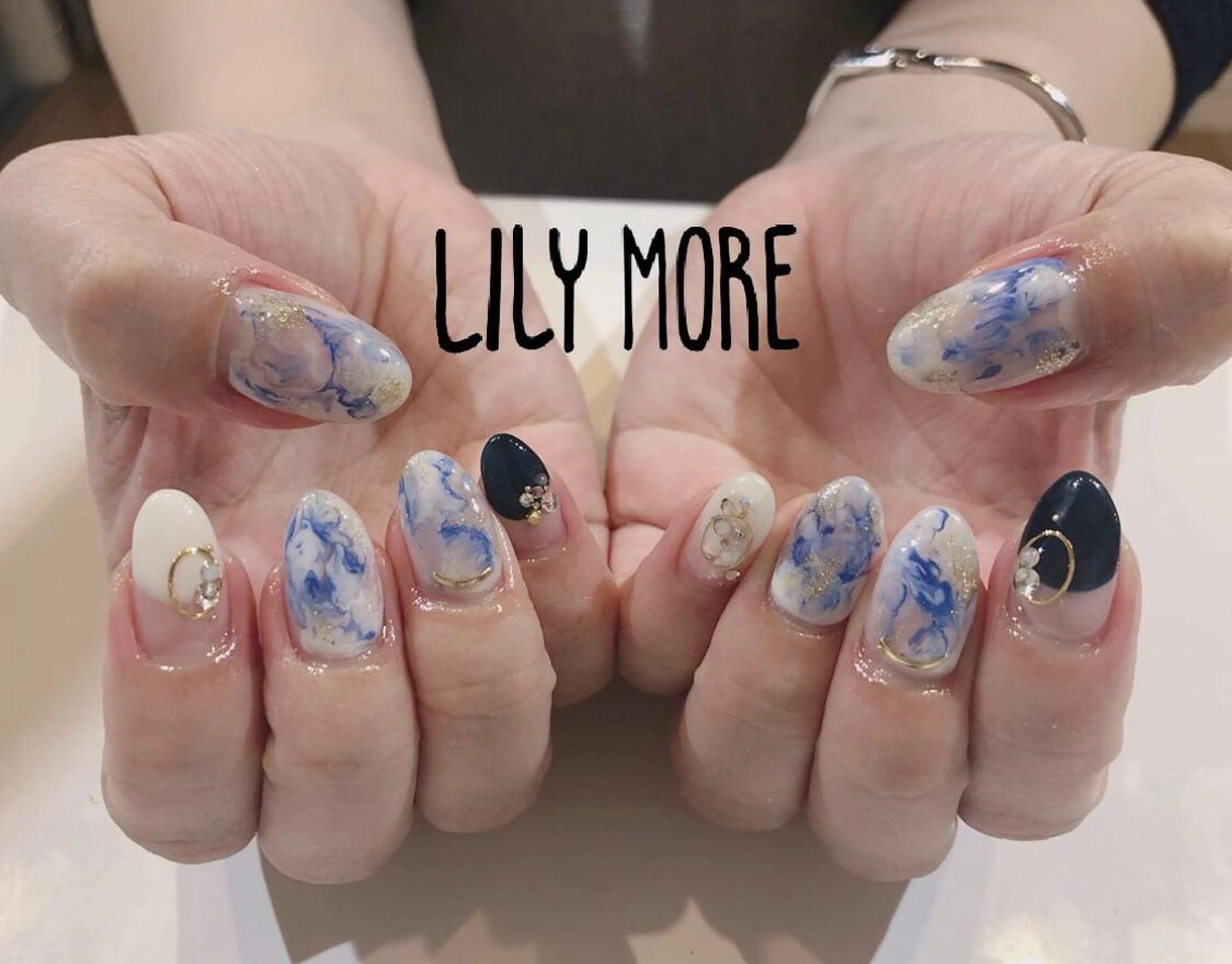 ネイル 大理石ネイル(マーブル) Lily closetのネイルデザイン