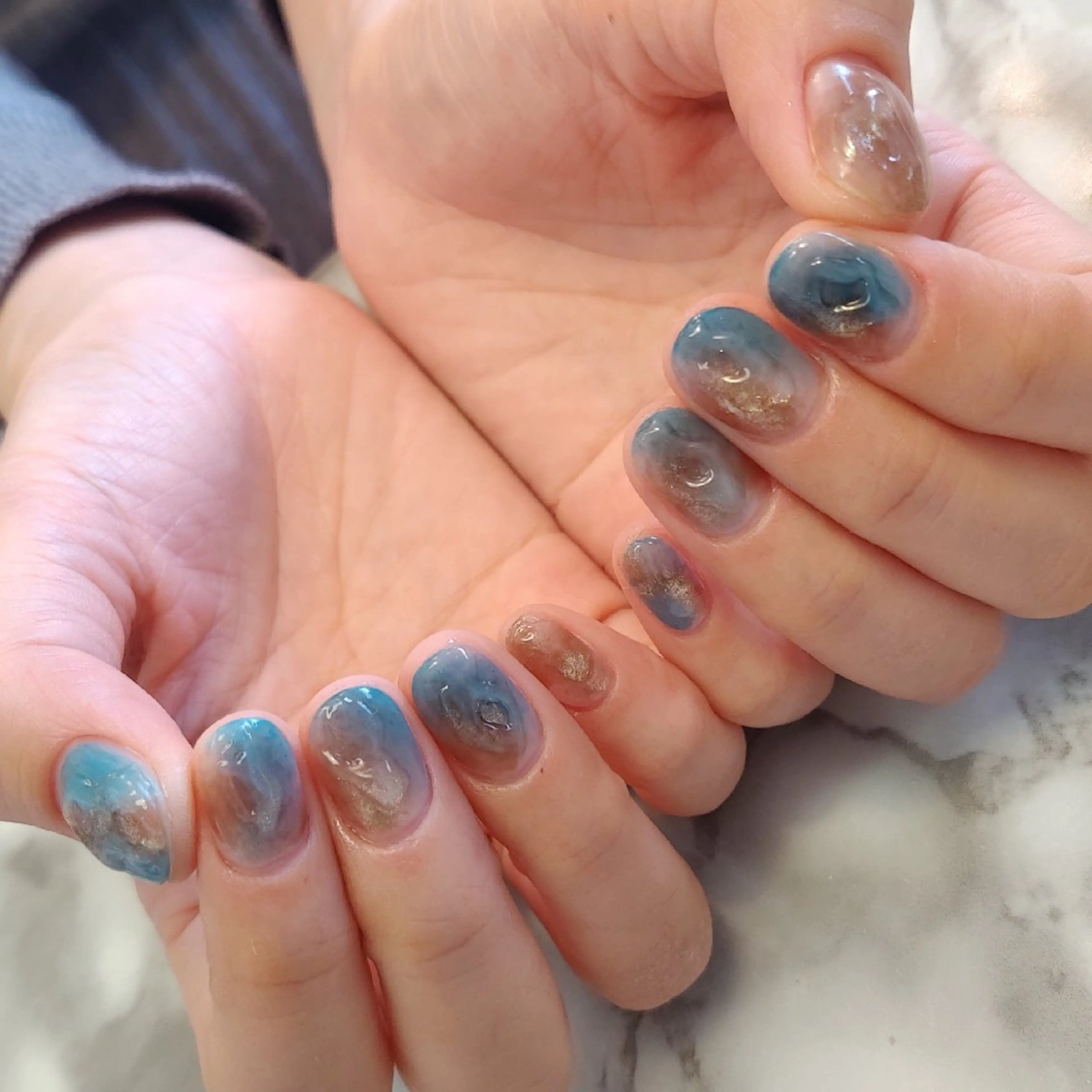 ネイル ニュアンスネイル ジェヌインネイル 河内のネイルデザイン