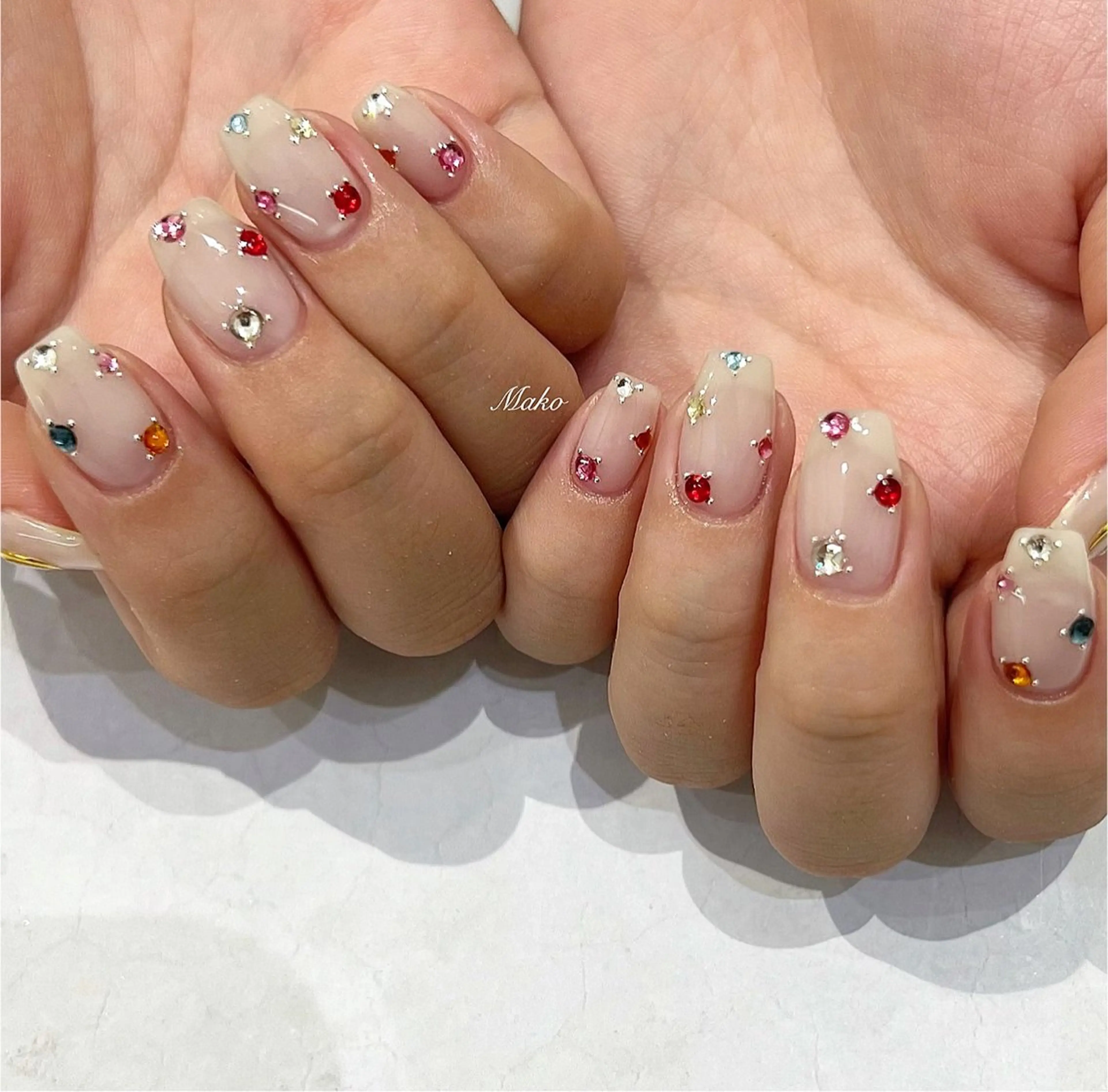 ネイル ストーンネイル salon de Chéli所属・salon de Cheliのネイルデザイン