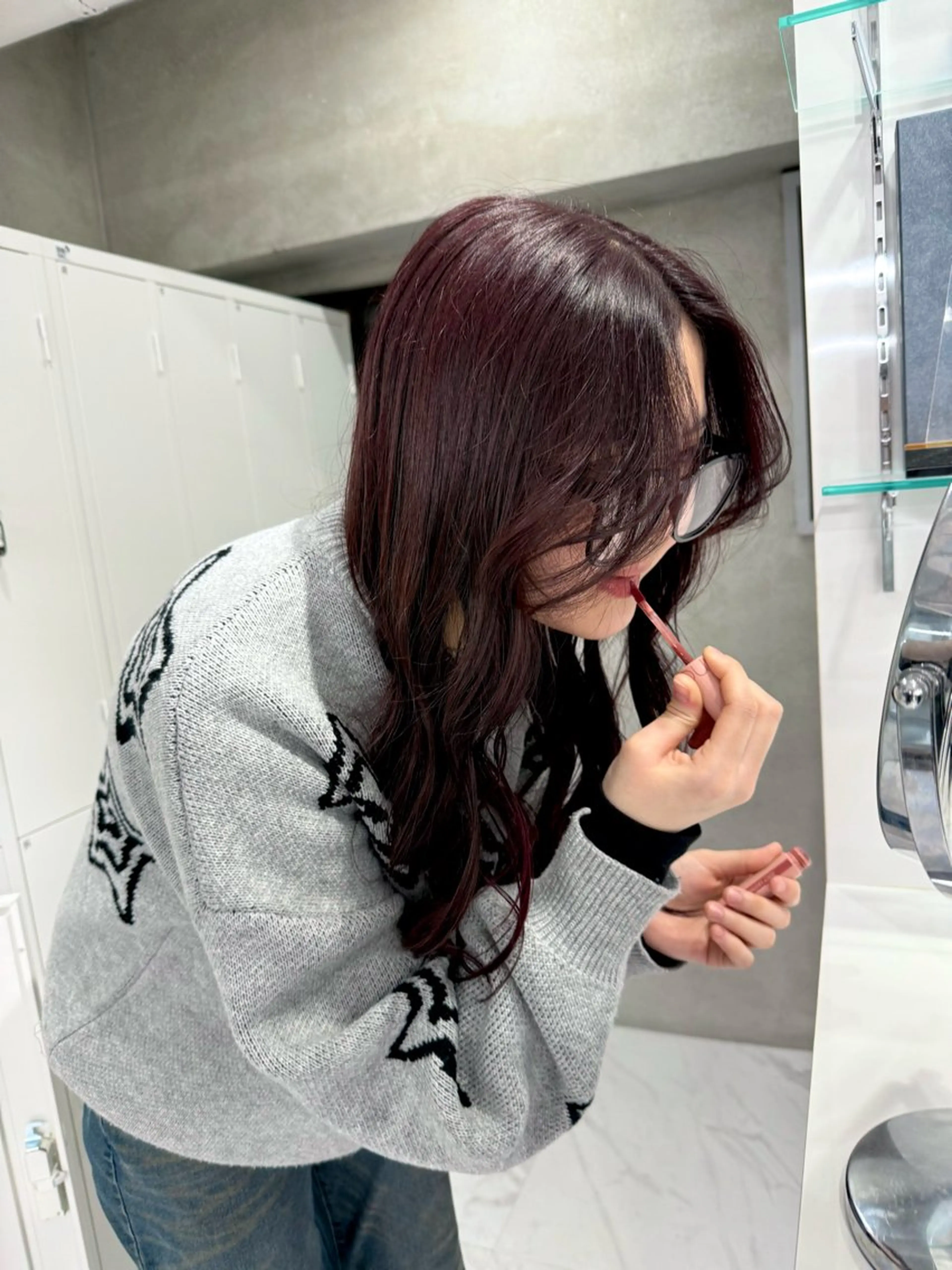 カラー ブリーチ ブリーチなしカラー ヘアカラー sena⌇髪質改善⌇ ブリーチなしWカラーのヘアスタイル