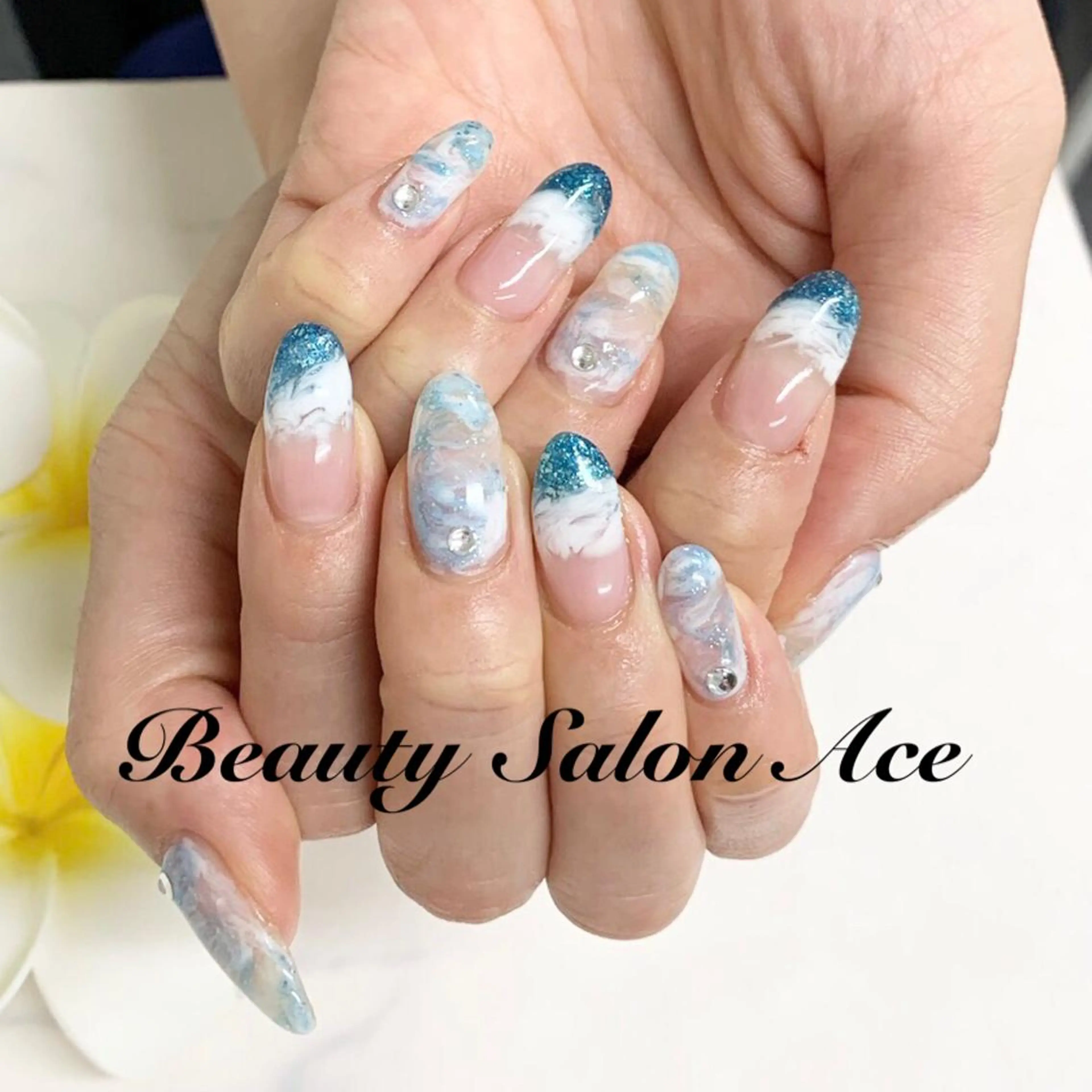 ネイル アートネイル ジェルネイル メンズネイル 夏ネイル ハンドネイル ハンドケア Beauty Salon Ace（ネイルサロン　エース）所属・池袋フィルイン Ace♡長さだしのネイルデザイン