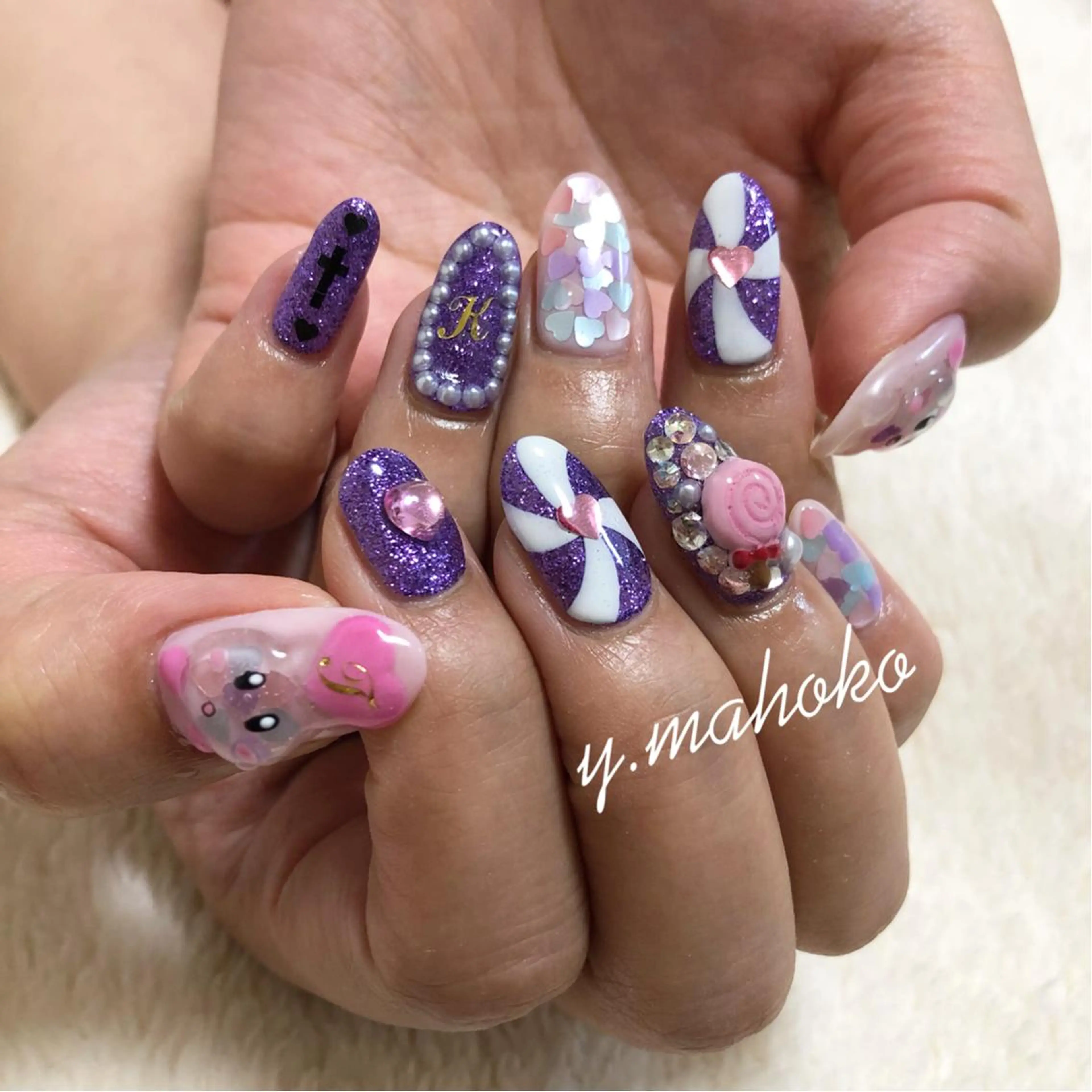 ネイル ハンドネイル She nail studio 原宿所属・パラジェル有/ スカルプ/mahoのネイルデザイン