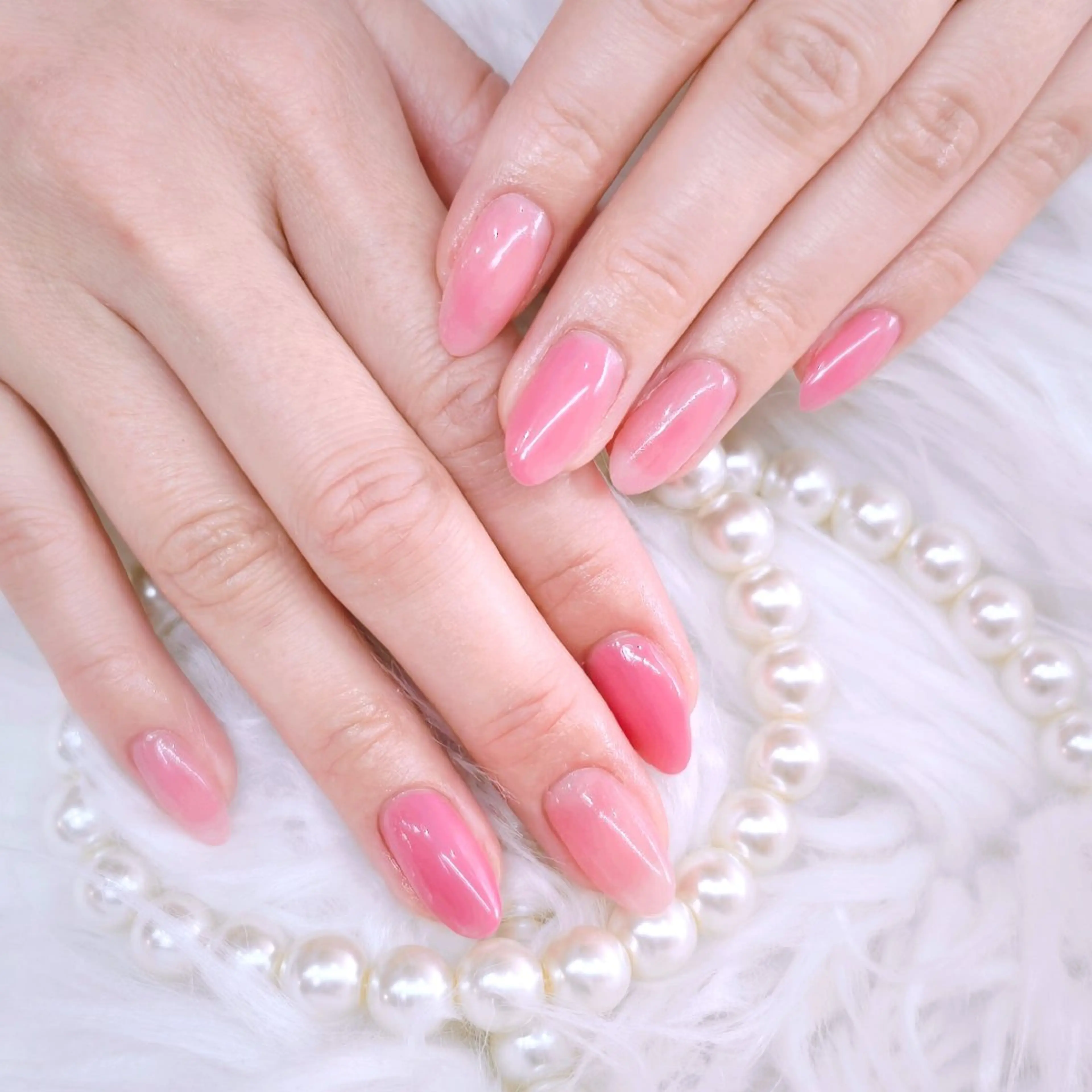 ネイル ピンク シンプルネイル U.NI所属・森川 雪のネイルデザイン