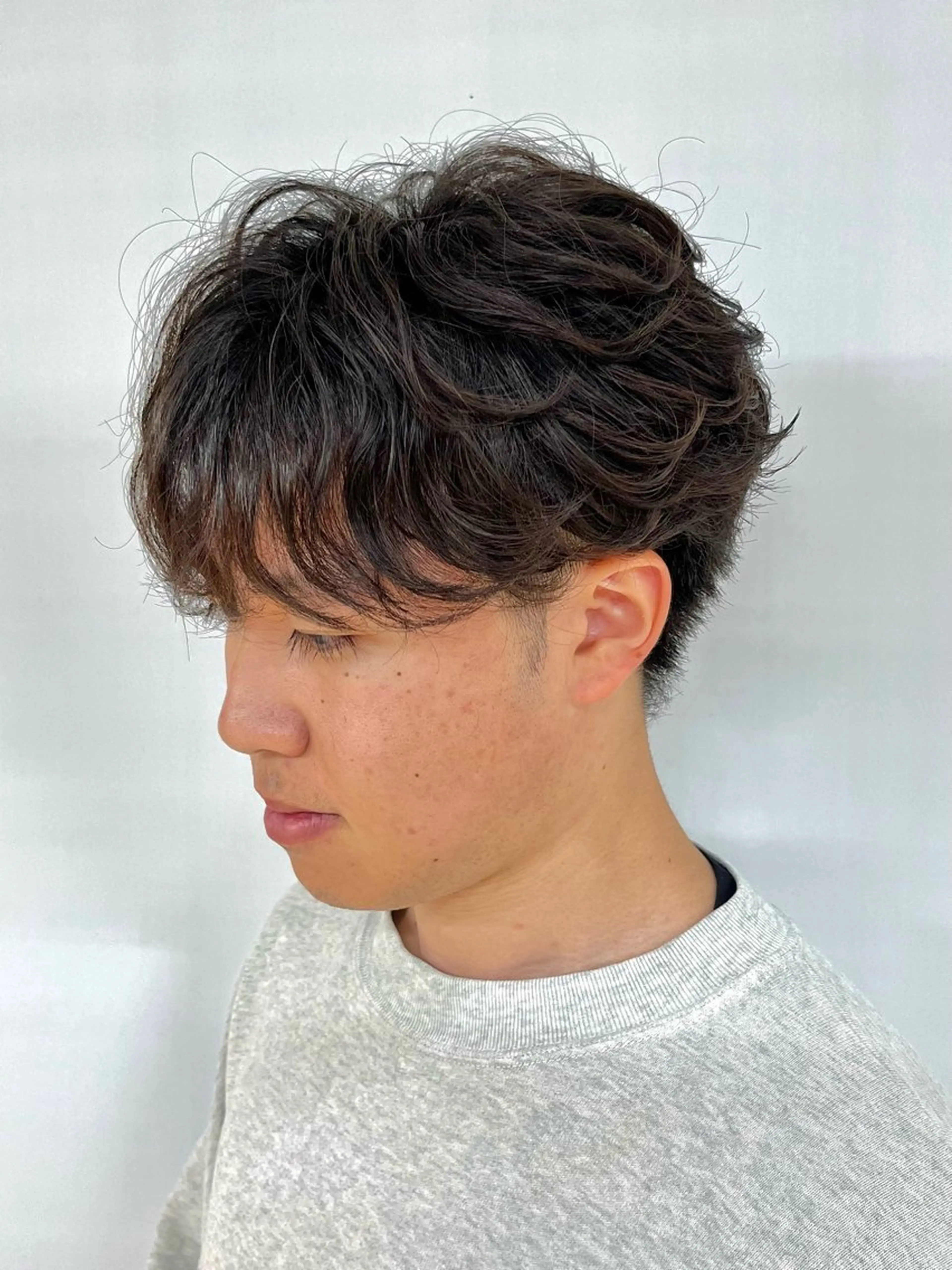 ショート パーマ メンズ フェザーパーマ メンズパーマ カット パーマ メンズ特化/パーマ/ 髪質改善　高野奨馬のヘアスタイル