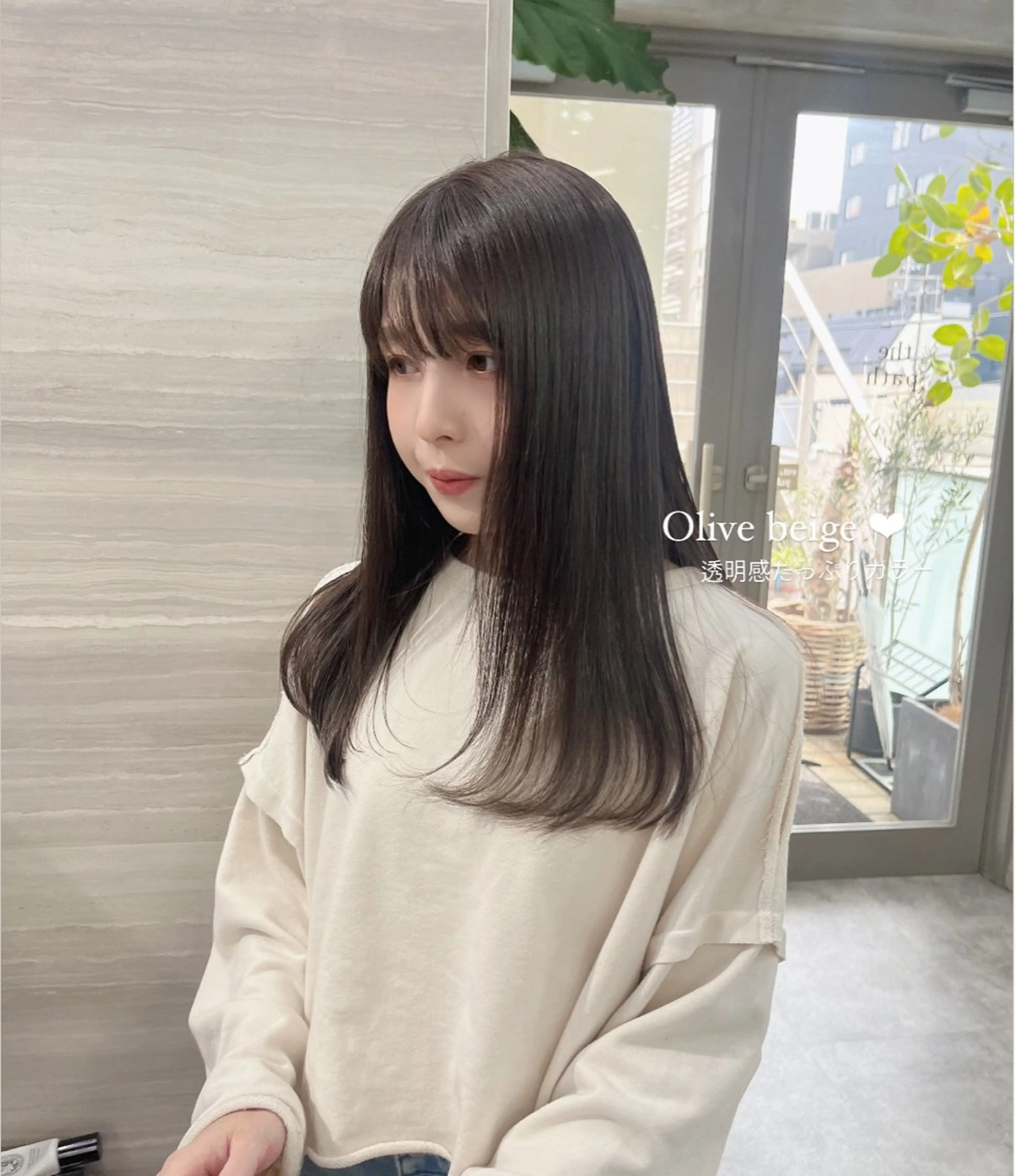 ロング カラー 透明感カラー カット ヘアカラー トリートメント ナツミ/透明感カラー /酸性ストレートのヘアスタイル