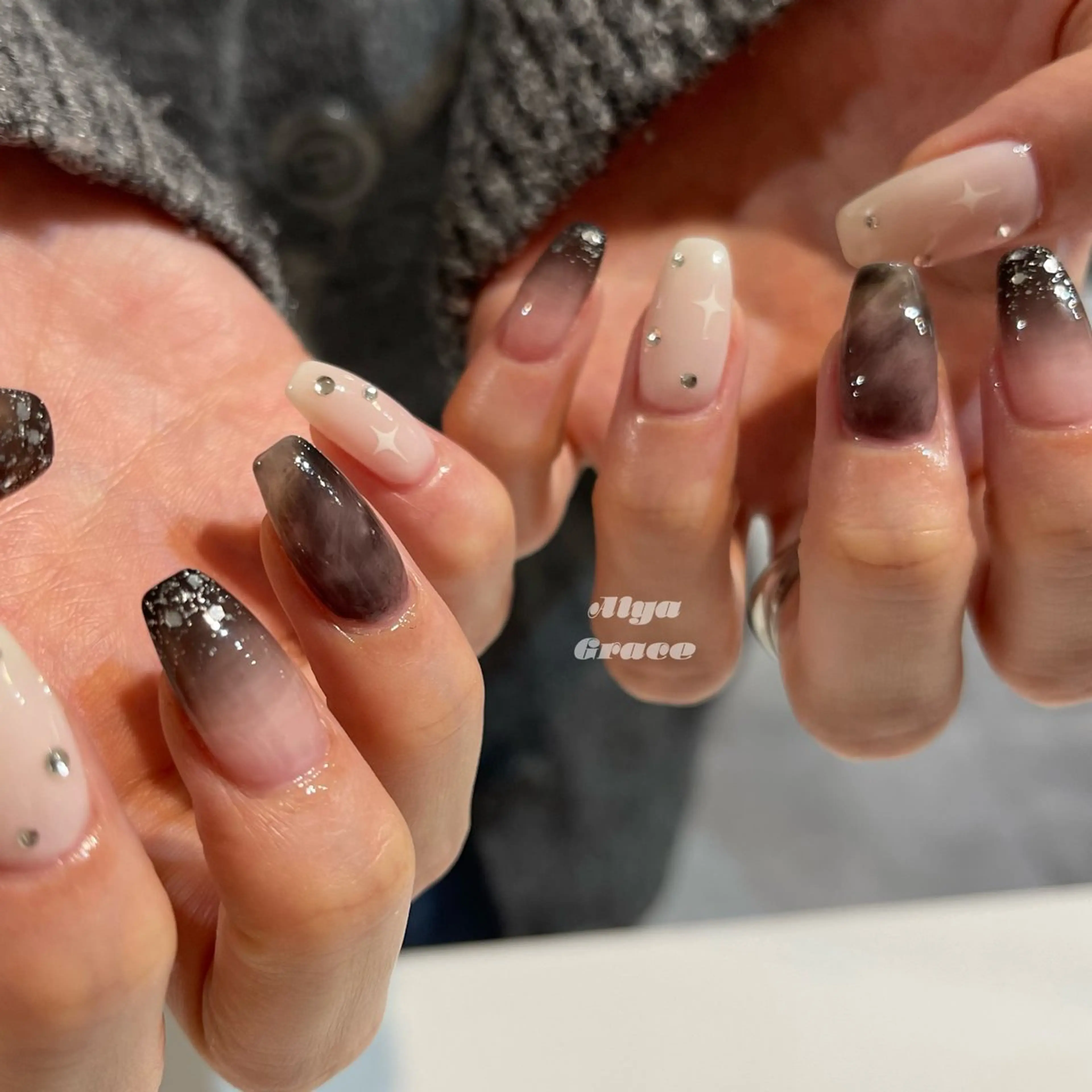 ネイル ハンドネイル alya grace 上野/韓国ネイルのネイルデザイン