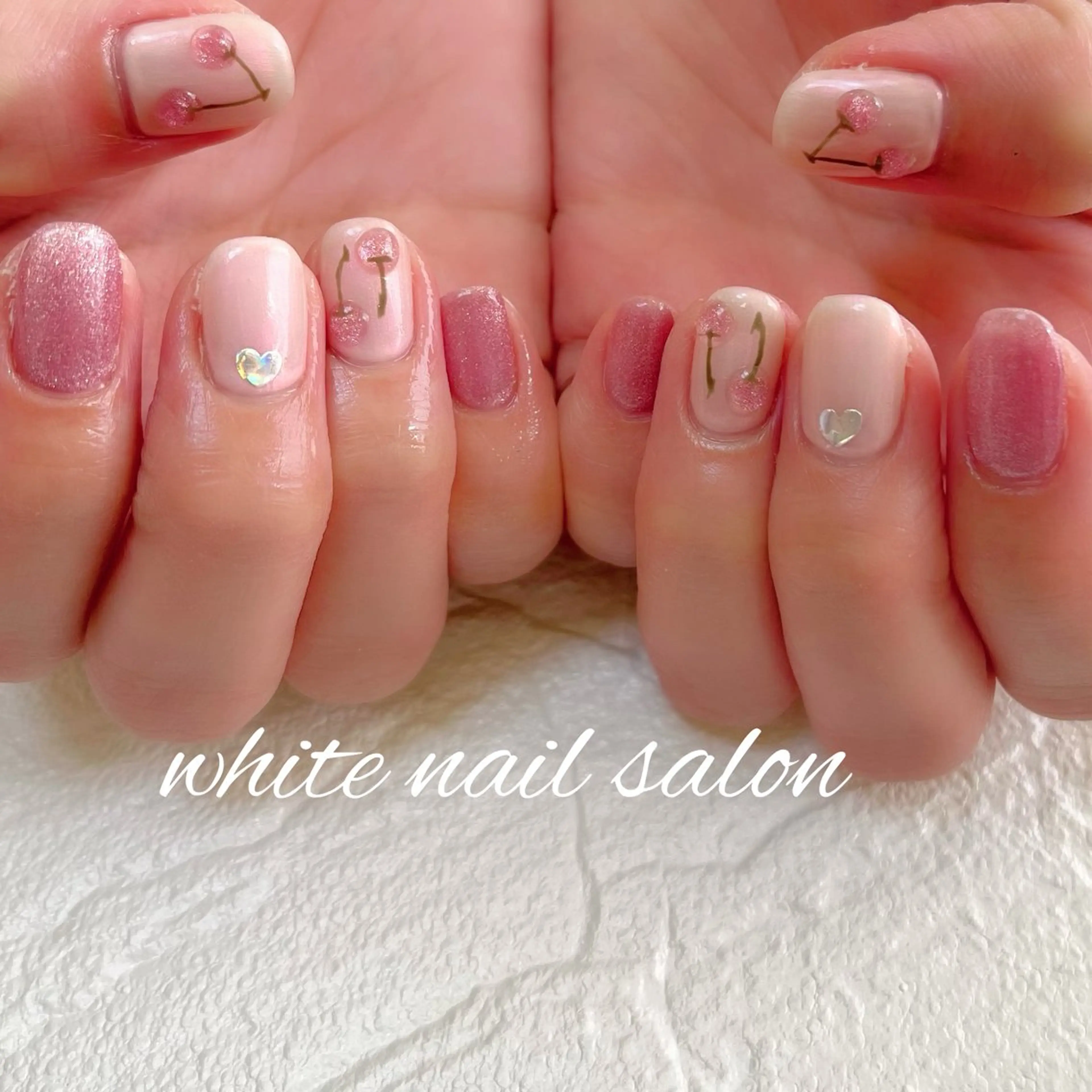 ネイル ラメ(グリッター) ハンドネイル white nail salonのネイルデザイン