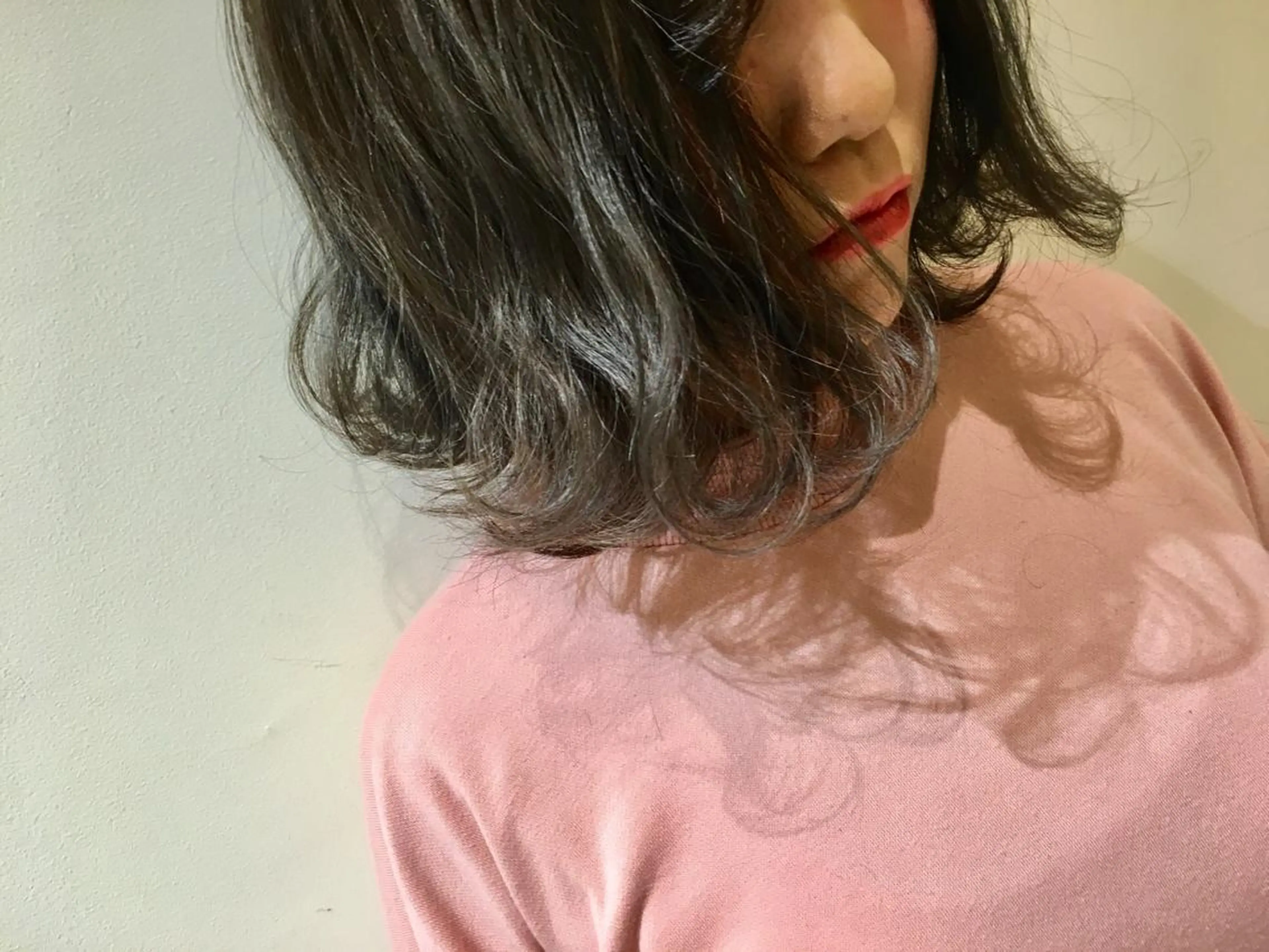 ミディアム セミロング ロング カラー グレージュ ハイライトカラー ハイライト scene.池袋所属・scene. haraのヘアスタイル