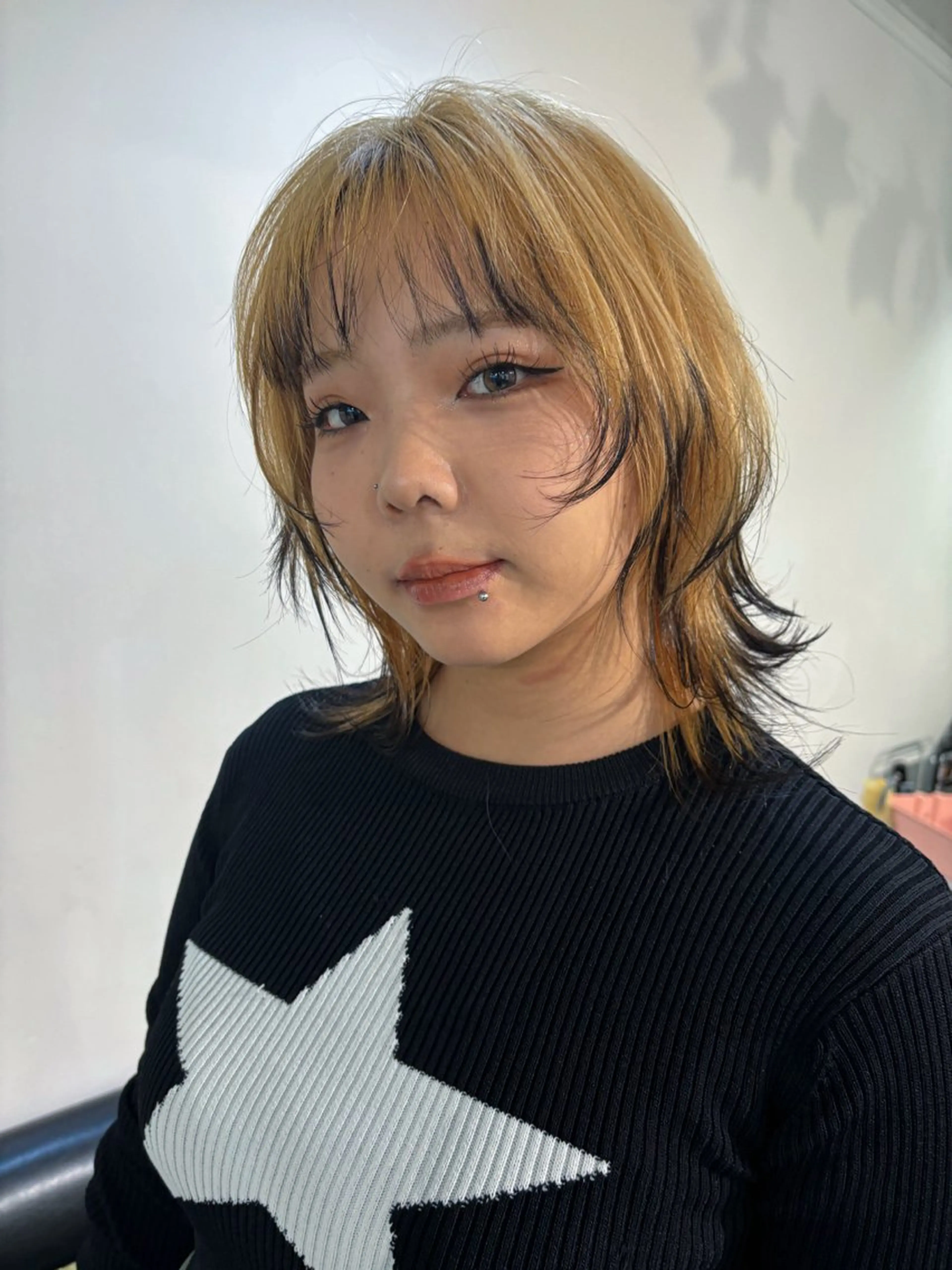 ミディアム ちばた/レイヤー 似合わせ/大阪中津のヘアスタイル