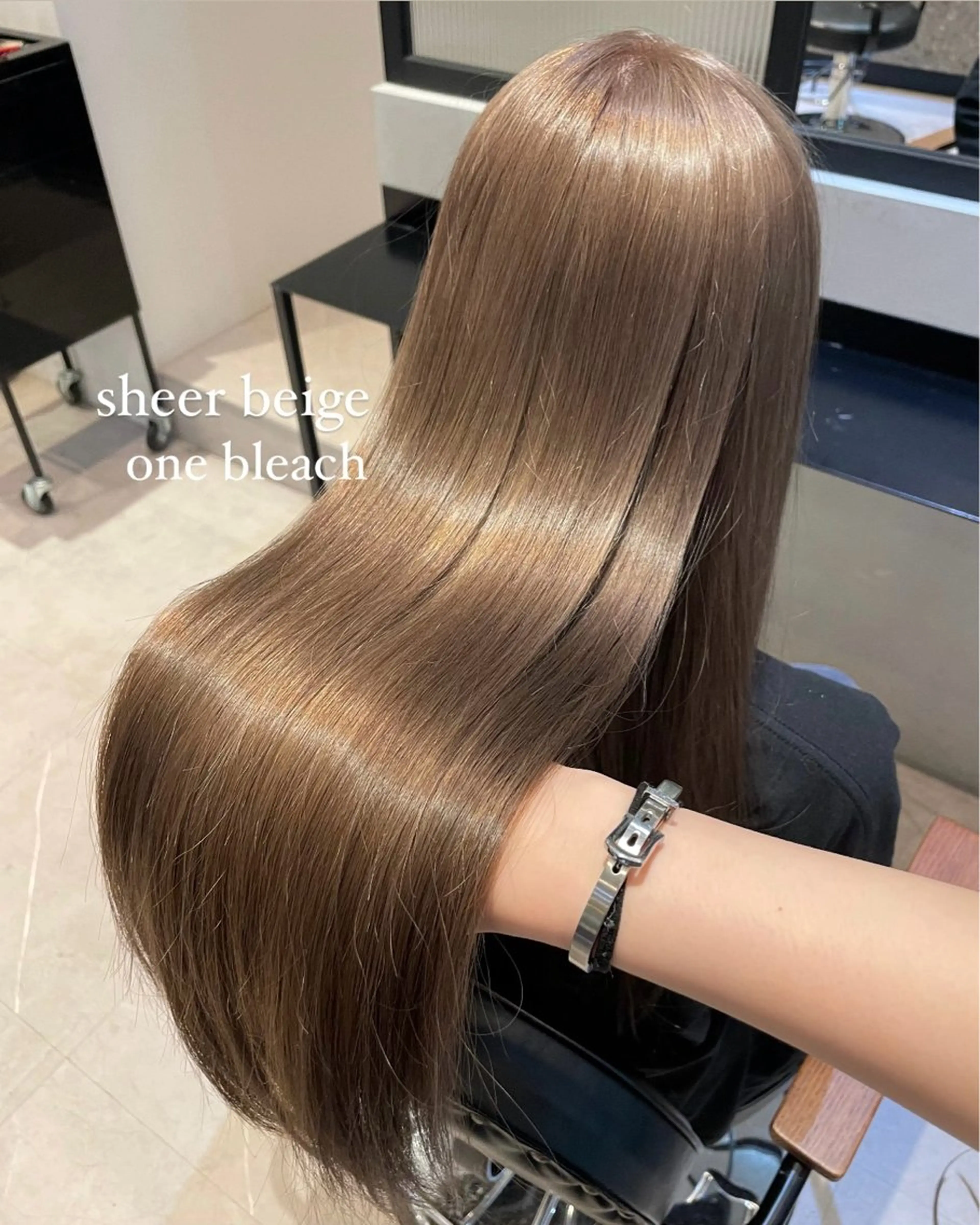 ロング カラー カット ヘアカラー トリートメント オリーブカラー🫒/ 透明感カラー/みゆのヘアスタイル