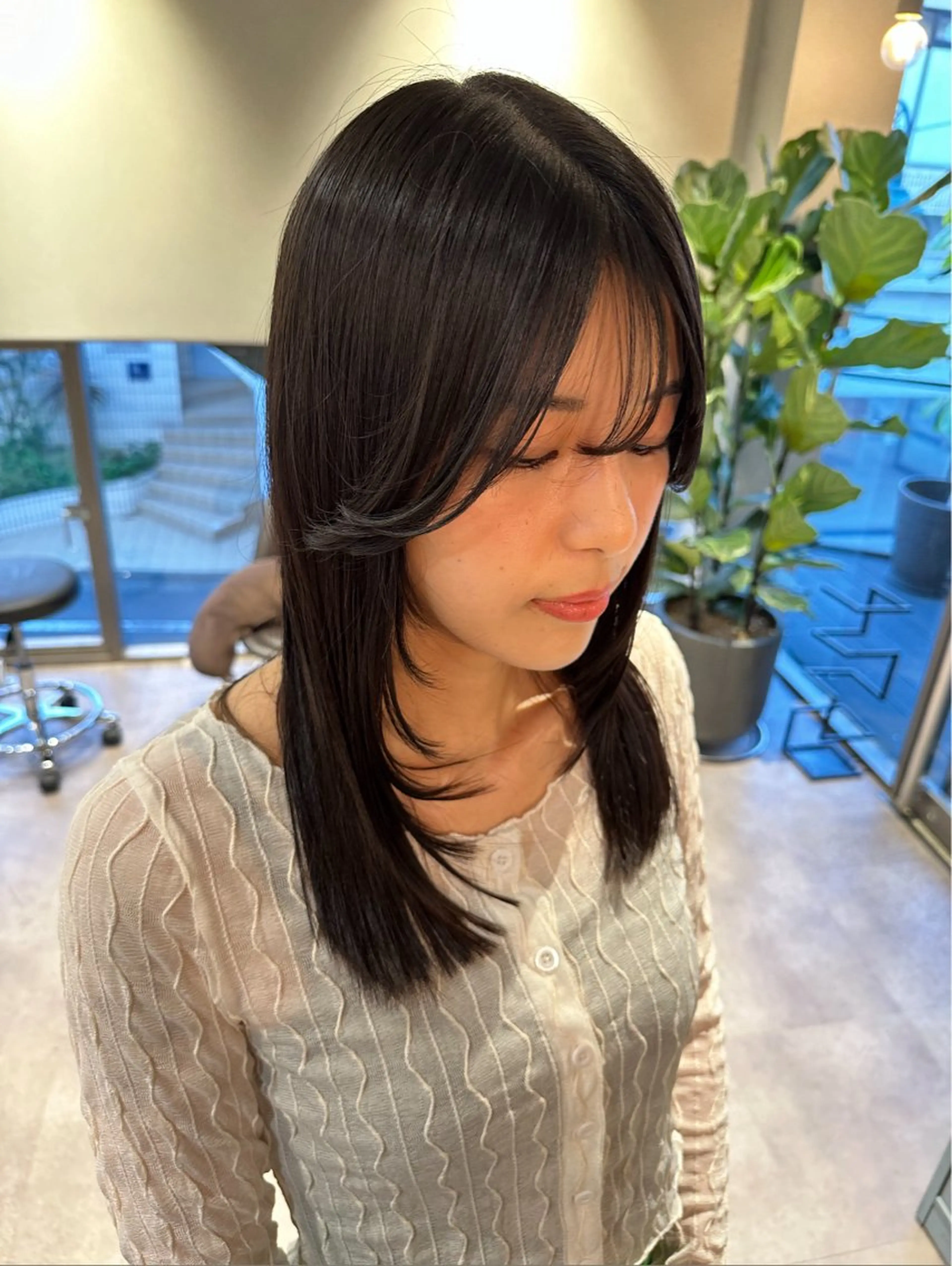 ミディアム カラー カット ヘアカラー 韓国風/オシャレ /縮毛矯正/滝口琴未のヘアスタイル