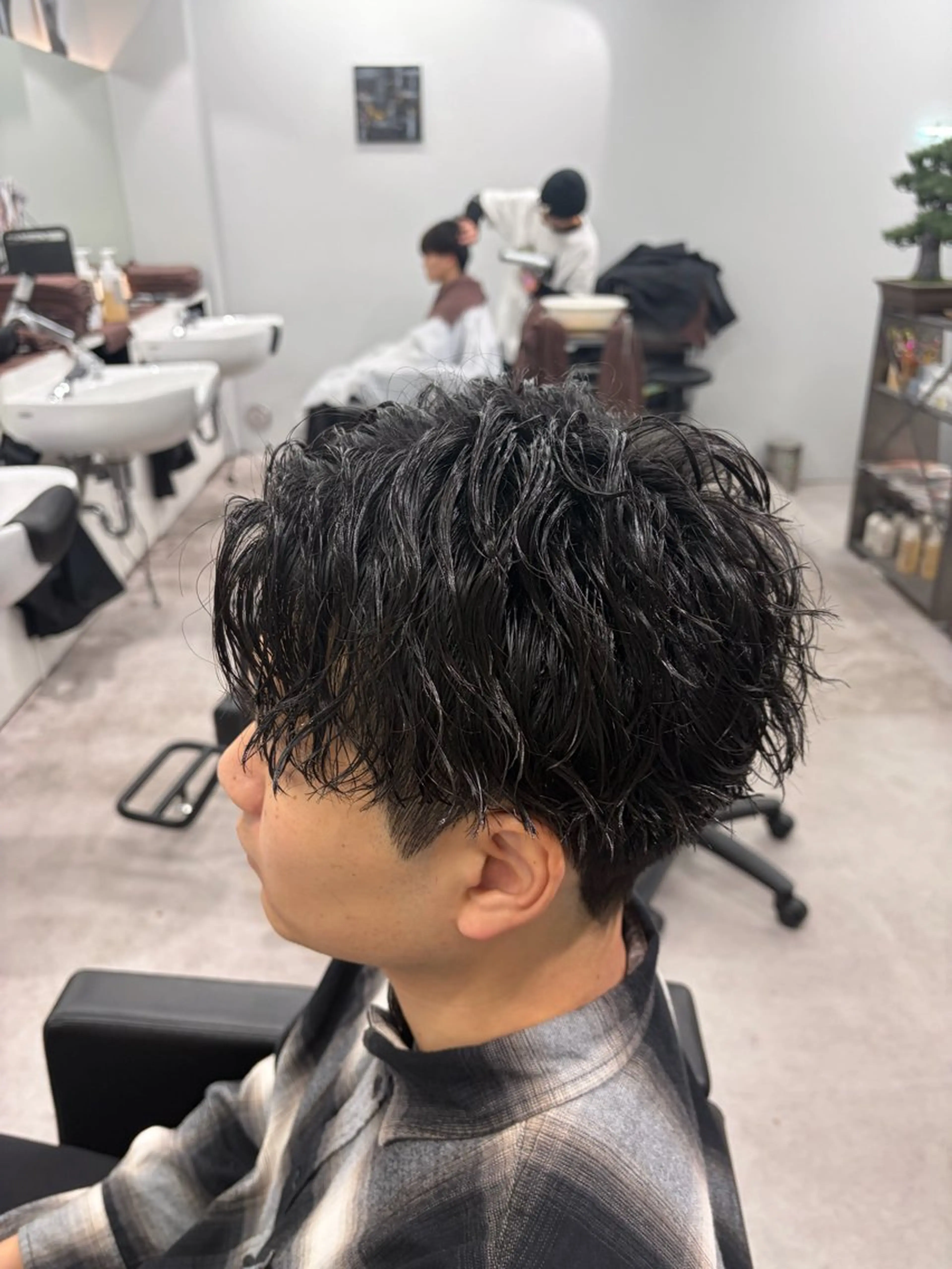 ショート メンズ メンズパーマ カット パーマ ⭐️メンズカット無料 二田健吾‼️のヘアスタイル