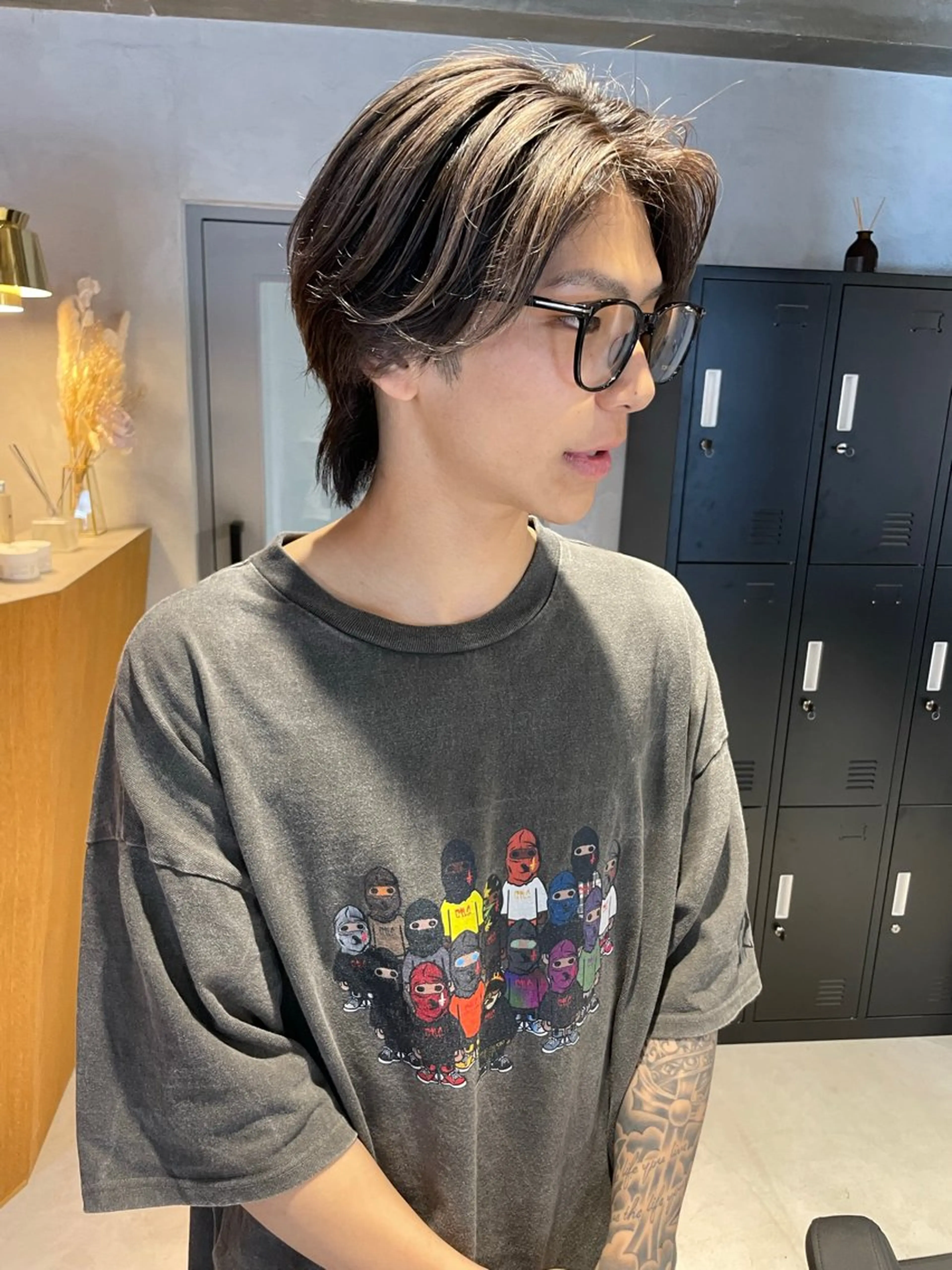 ミディアム カラー パーマ ヘアアレンジ メンズ カット ヘアカラー トリートメント ヘアセット メンズ特化 しゅうへいのヘアスタイル