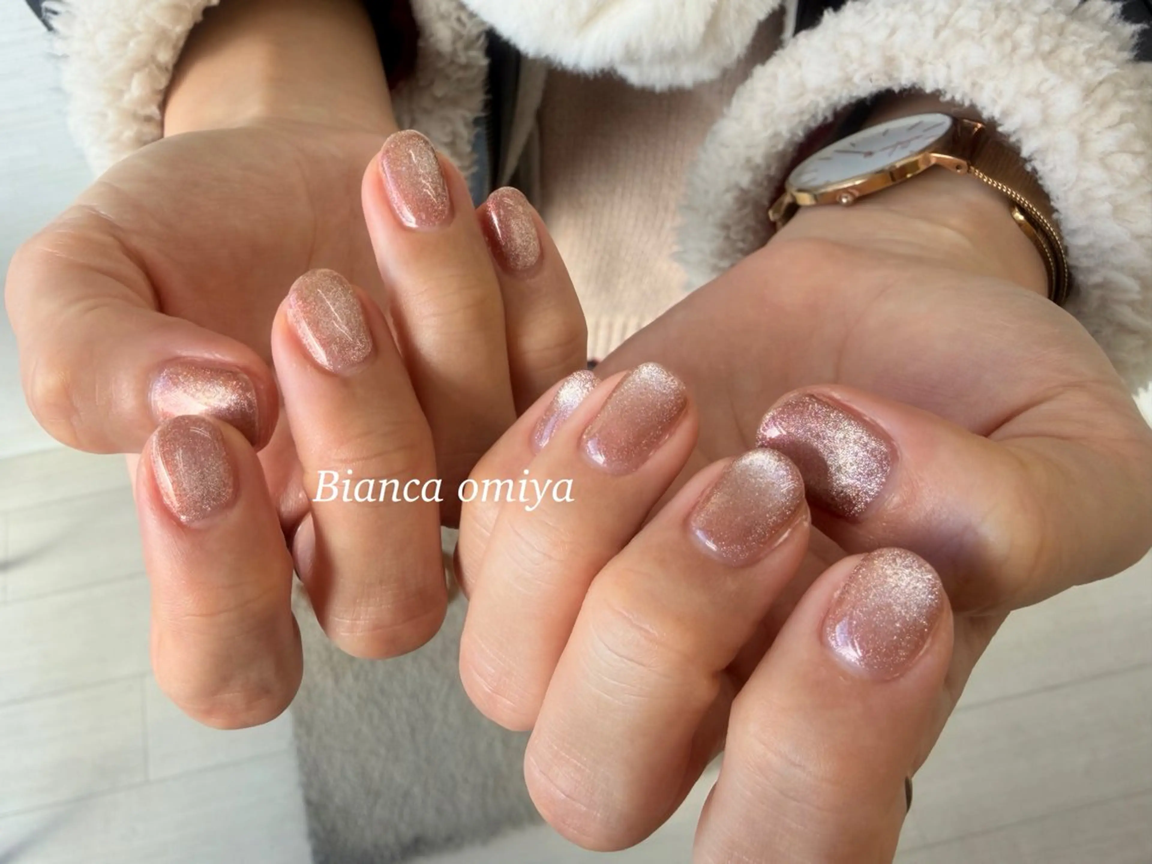 ネイル フラッシュネイル フレンチネイル ジェルネイル グラデーション マグネットネイル Bianca大宮 katoᕱ⑅ᕱﾞのネイルデザイン