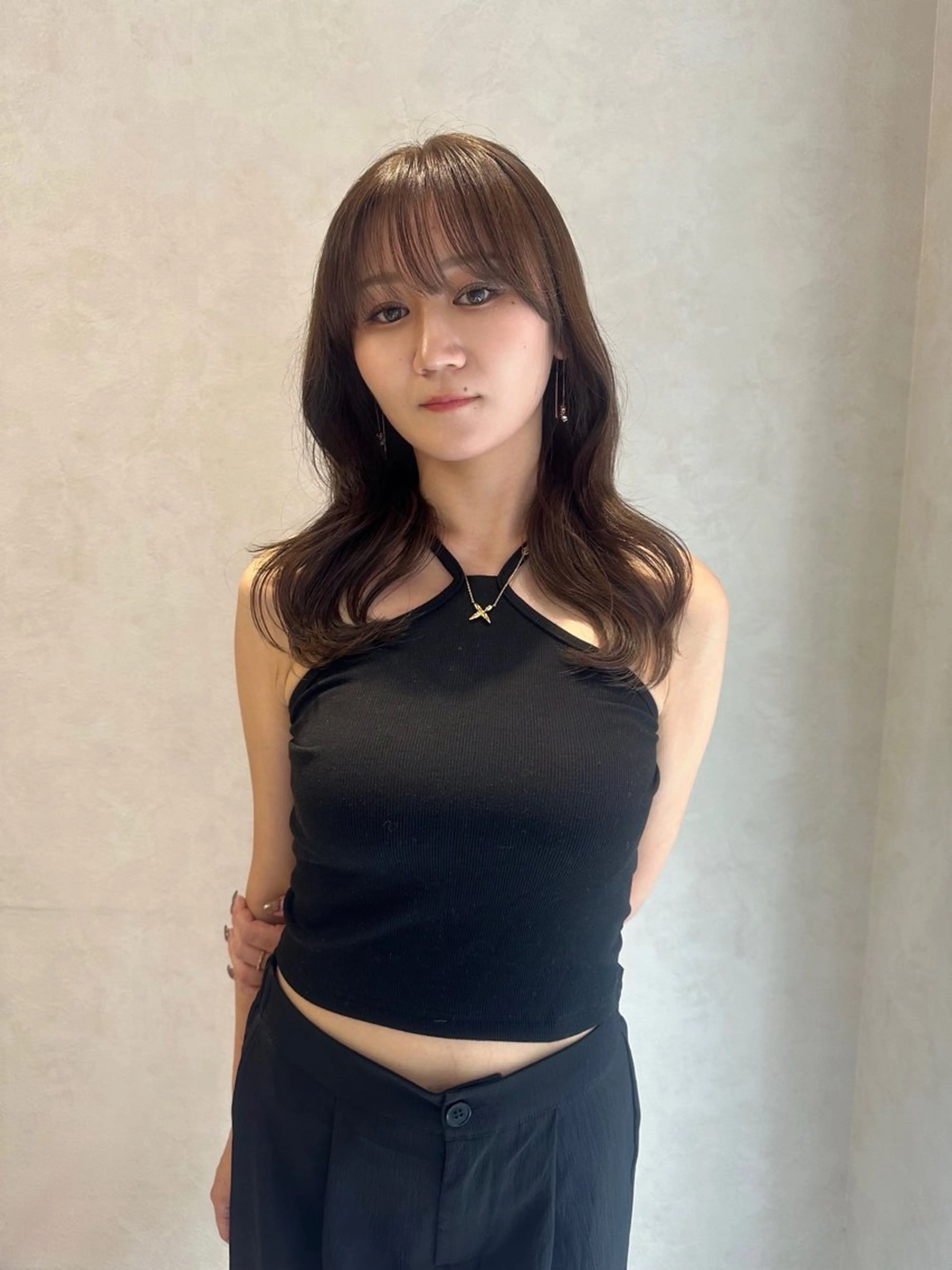 セミロング カラー FRAME spa&hair room博多店【フレーム】所属・髪質改善｜顔周り｜博 多｜川上智也のヘアスタイル