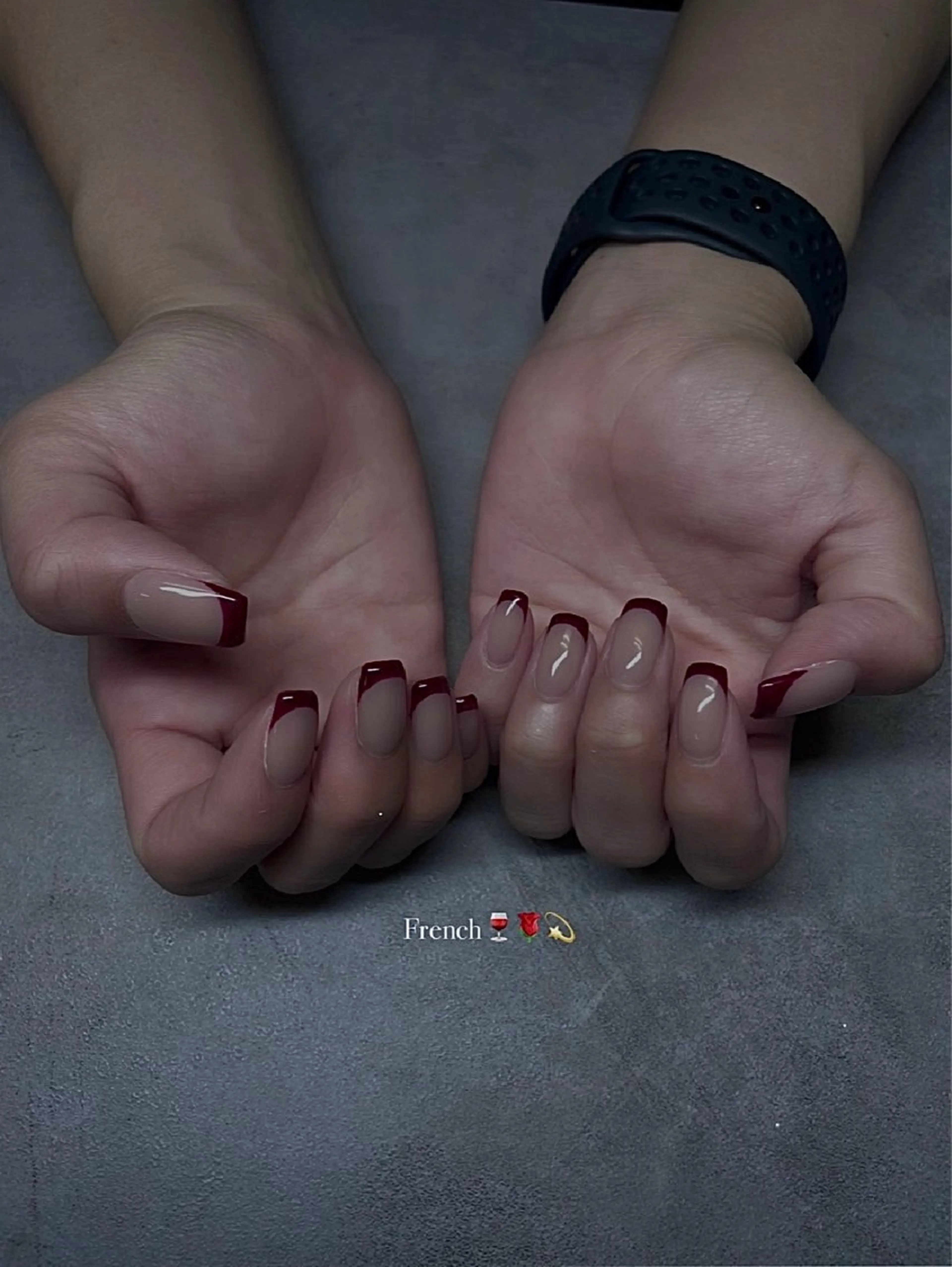 ネイル ボルドー フレンチネイル ハンドネイル #HALUNAIL所属・HALUNAIL /harukaのその他イメージ